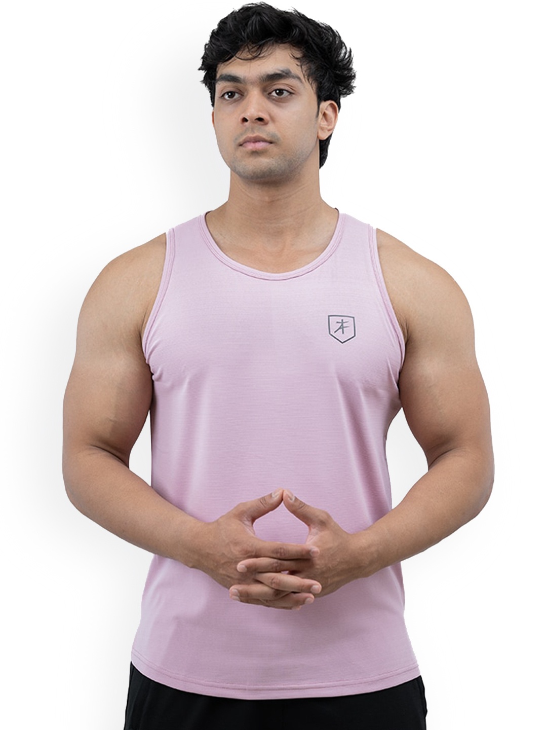 Athflex Round Neck Sleeveless Innerwear Vests, Pink