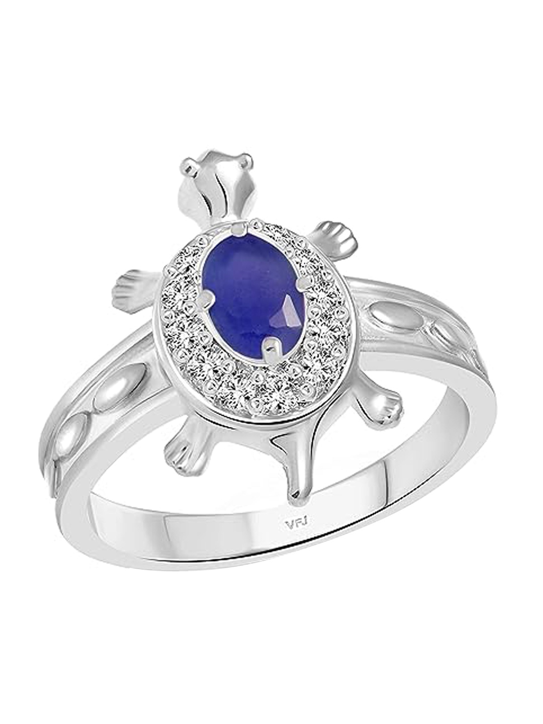 Vighnaharta Rhodium-Plated CZ-Stone Studded Tortoise-Shaped Finger Ring, Silver
Vighnaharta Rhodium-Plated CZ-Stone Studded Tortoise-Shaped Finger Ring, Silver