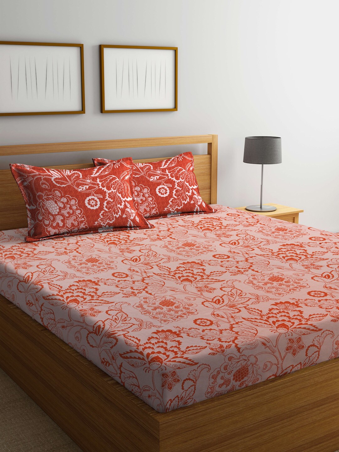BOMBAY DYEING Brown & Orange Ethnic Cotton 210 TC King Bedsheet With 2 Pillow Covers
BOMBAY DYEING Brown & Orange Ethnic Cotton 210 TC King Bedsheet With 2 Pillow Covers