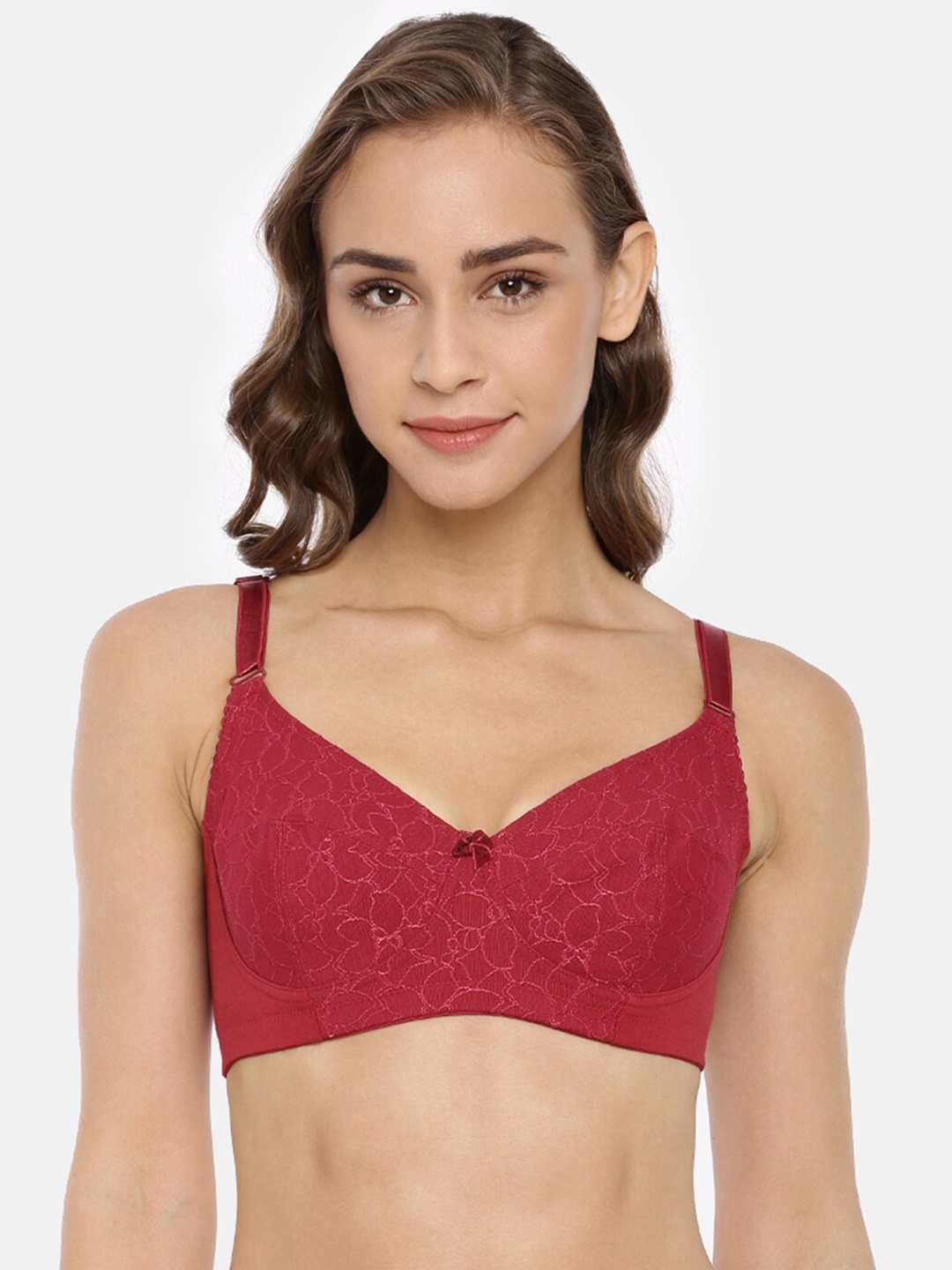 Macrowoman W-Series Floral Lace Non Padded Cotton Minimizer Bra With All Day Comfort, Maroon
Macrowoman W-Series Floral Lace Non Padded Cotton Minimizer Bra With All Day Comfort, Maroon