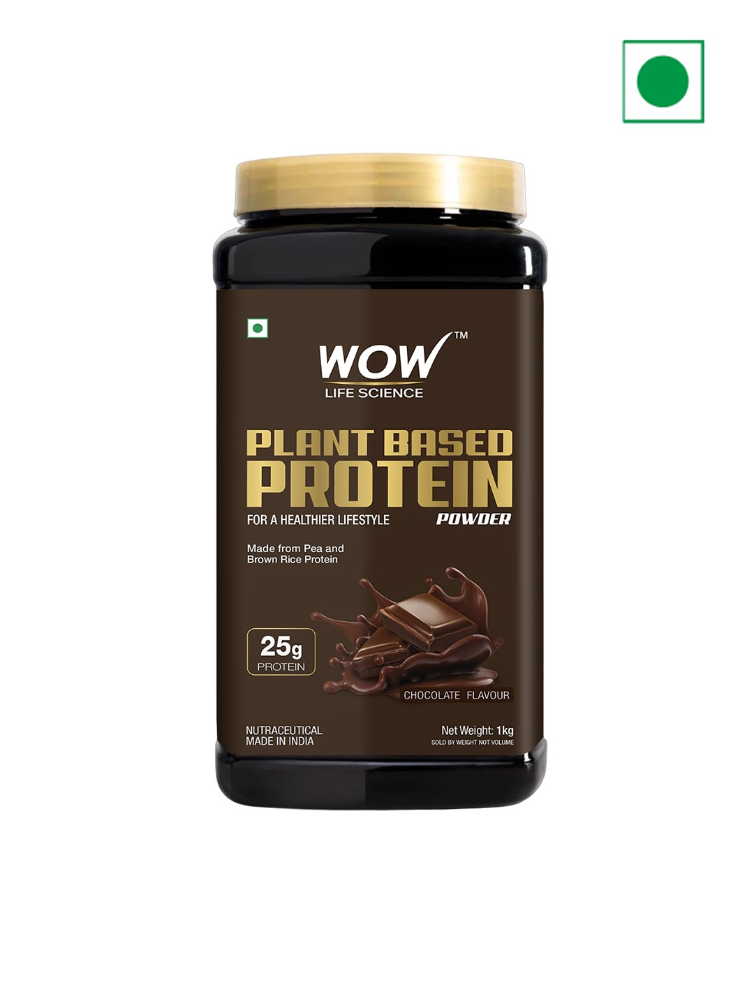 WOW Life Science Plant Based Chocolate Flavour Protein Powder For Muscle Growth - 1Kg, Brown
WOW Life Science Plant Based Chocolate Flavour Protein Powder For Muscle Growth - 1Kg, Brown