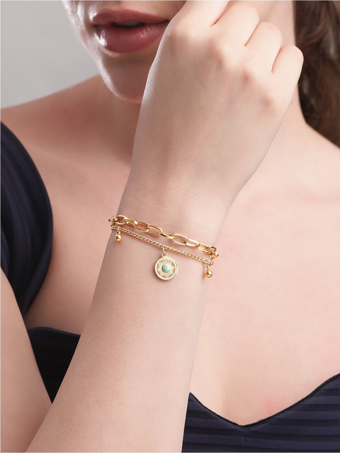 Rubans Voguish 22k Gold Plated Stainless Steel Tarnish Free Waterproof Chain Bracelet
Rubans Voguish 22k Gold Plated Stainless Steel Tarnish Free Waterproof Chain Bracelet