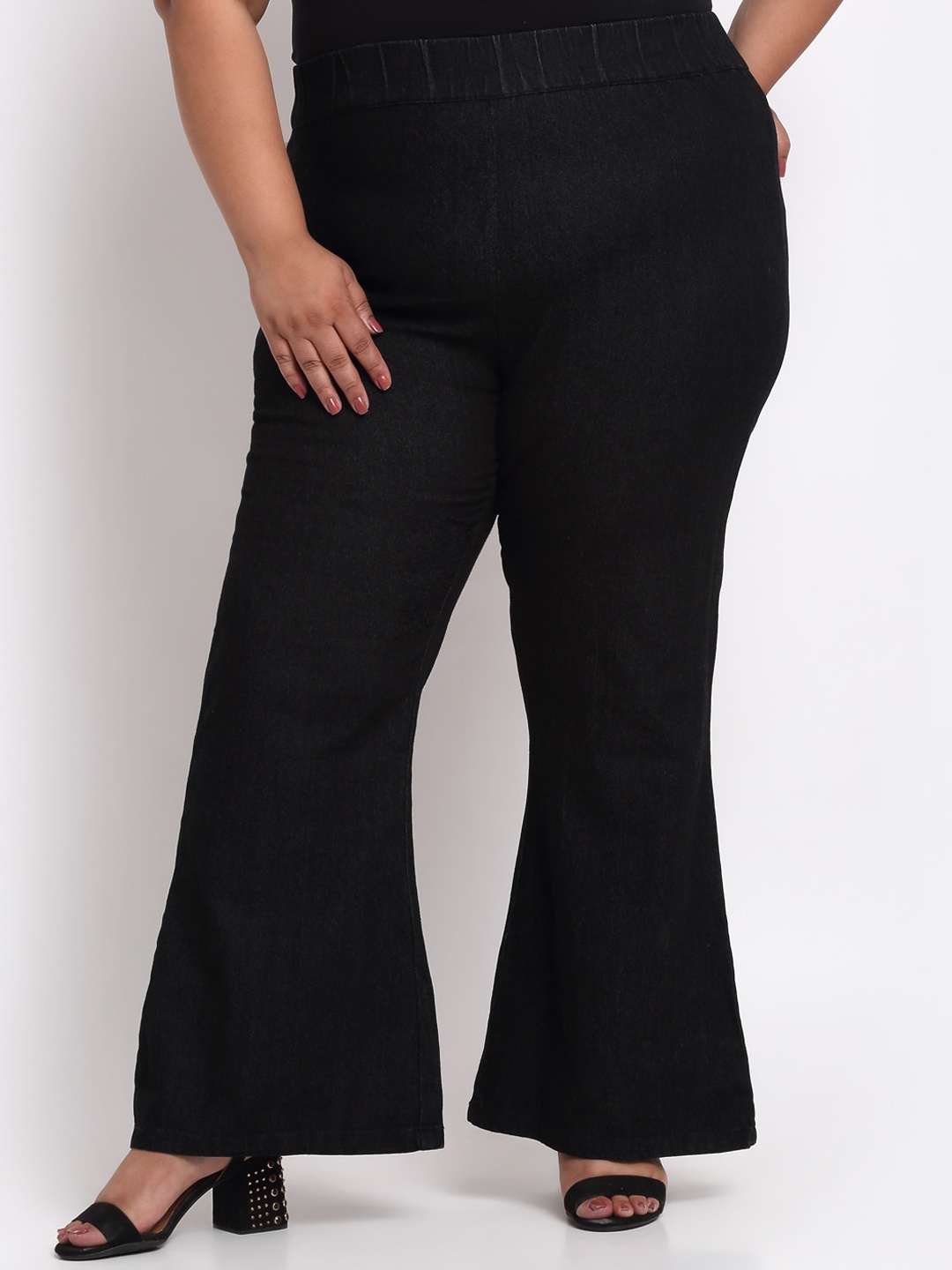 sindrellastorie Women Bootilicious Plus Size Clean Look Mid-Rise Stretchable Jeans, Black
sindrellastorie Women Bootilicious Plus Size Clean Look Mid-Rise Stretchable Jeans, Black