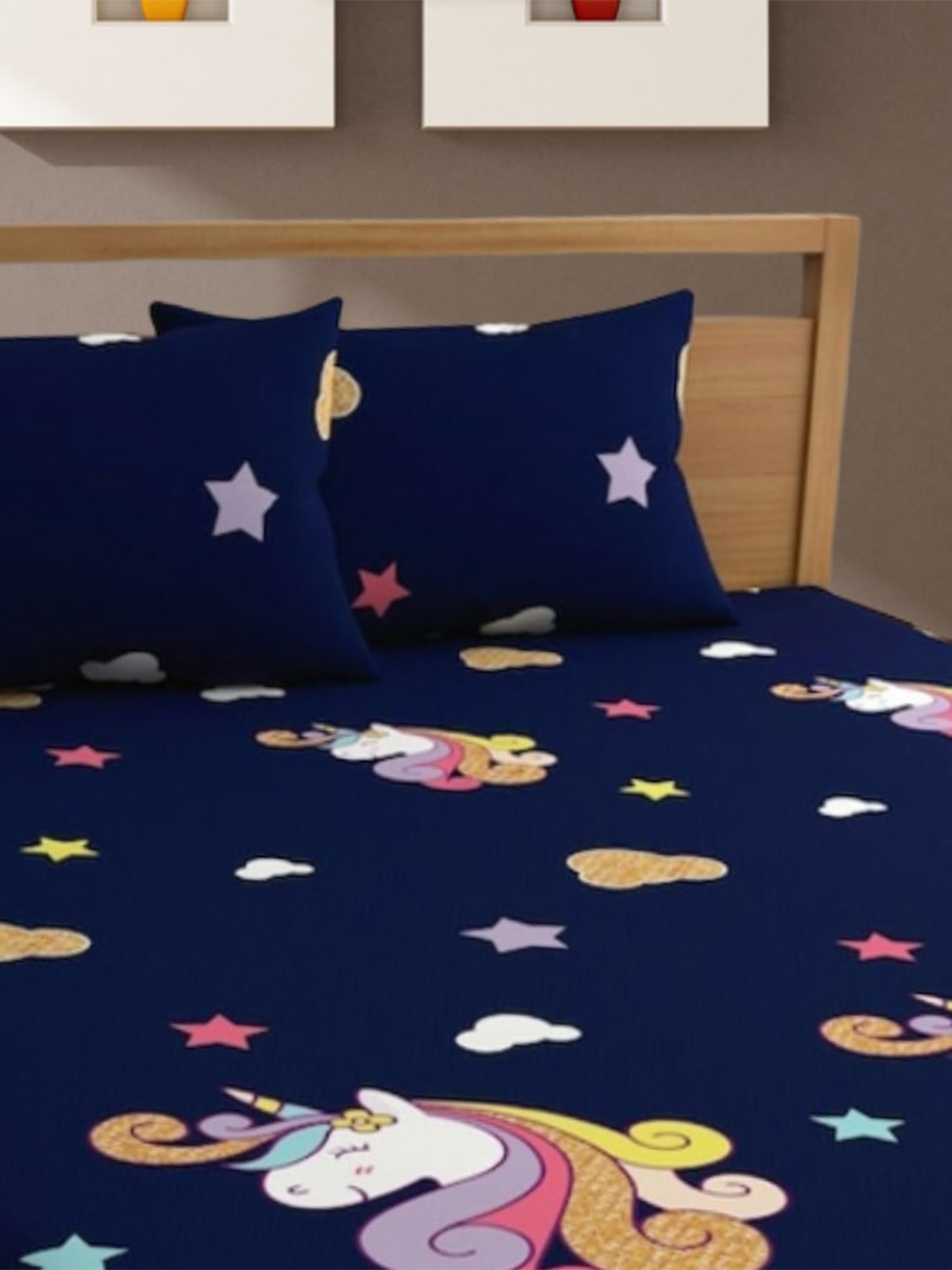 Bajo's Blue & Pink Conversational Cotton 250 TC Fitted King Bedsheet with 2 Pillow Covers
Bajo's Blue & Pink Conversational Cotton 250 TC Fitted King Bedsheet with 2 Pillow Covers