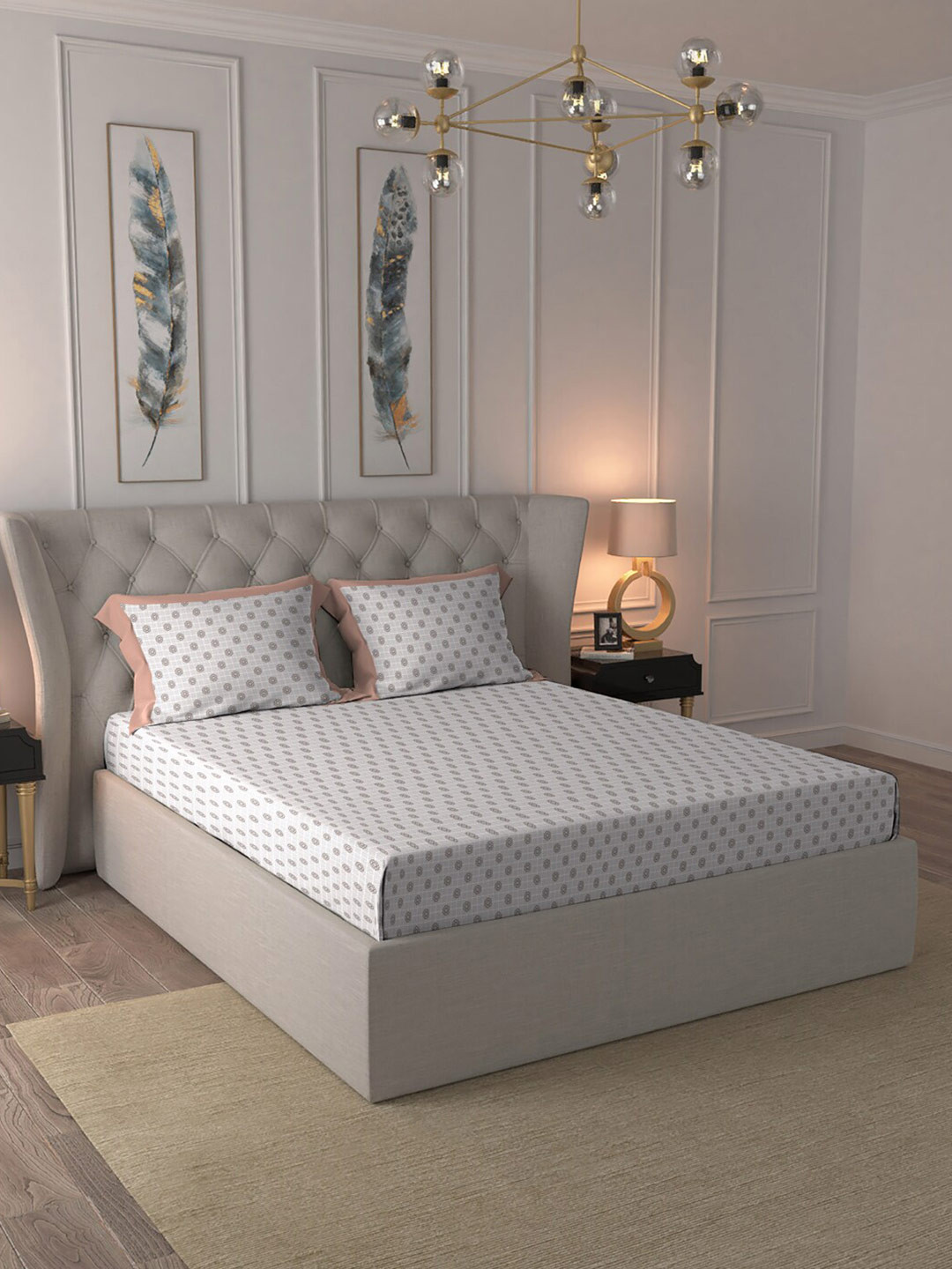 MYTRIDENT Elenora Shades of Comfort Flat 180TC King Cotton 1 Bedsheet with 2 Pillow Covers, Rust
MYTRIDENT Elenora Shades of Comfort Flat 180TC King Cotton 1 Bedsheet with 2 Pillow Covers, Rust