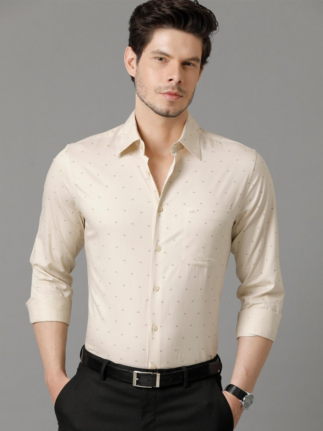 Aldeno Micro Ditsy Printed Relaxed Regular Fit Pure Cotton Formal Shirt, Beige
Aldeno Micro Ditsy Printed Relaxed Regular Fit Pure Cotton Formal Shirt, Beige