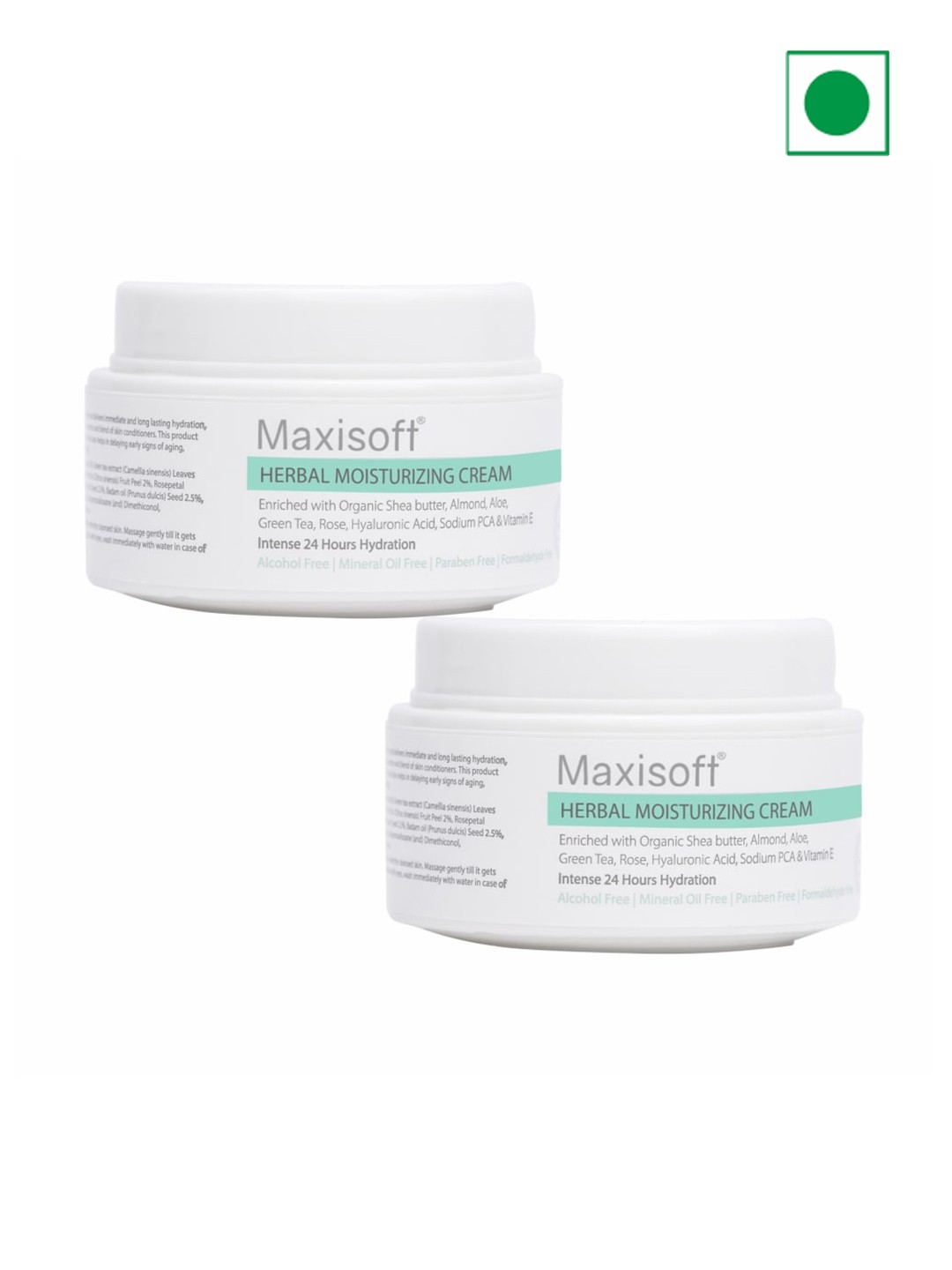 Maxisoft Set of 2 Herbal Moisturizing Cream with Shea Butter & Almond - 50 g each, White
Maxisoft Set of 2 Herbal Moisturizing Cream with Shea Butter & Almond - 50 g each, White