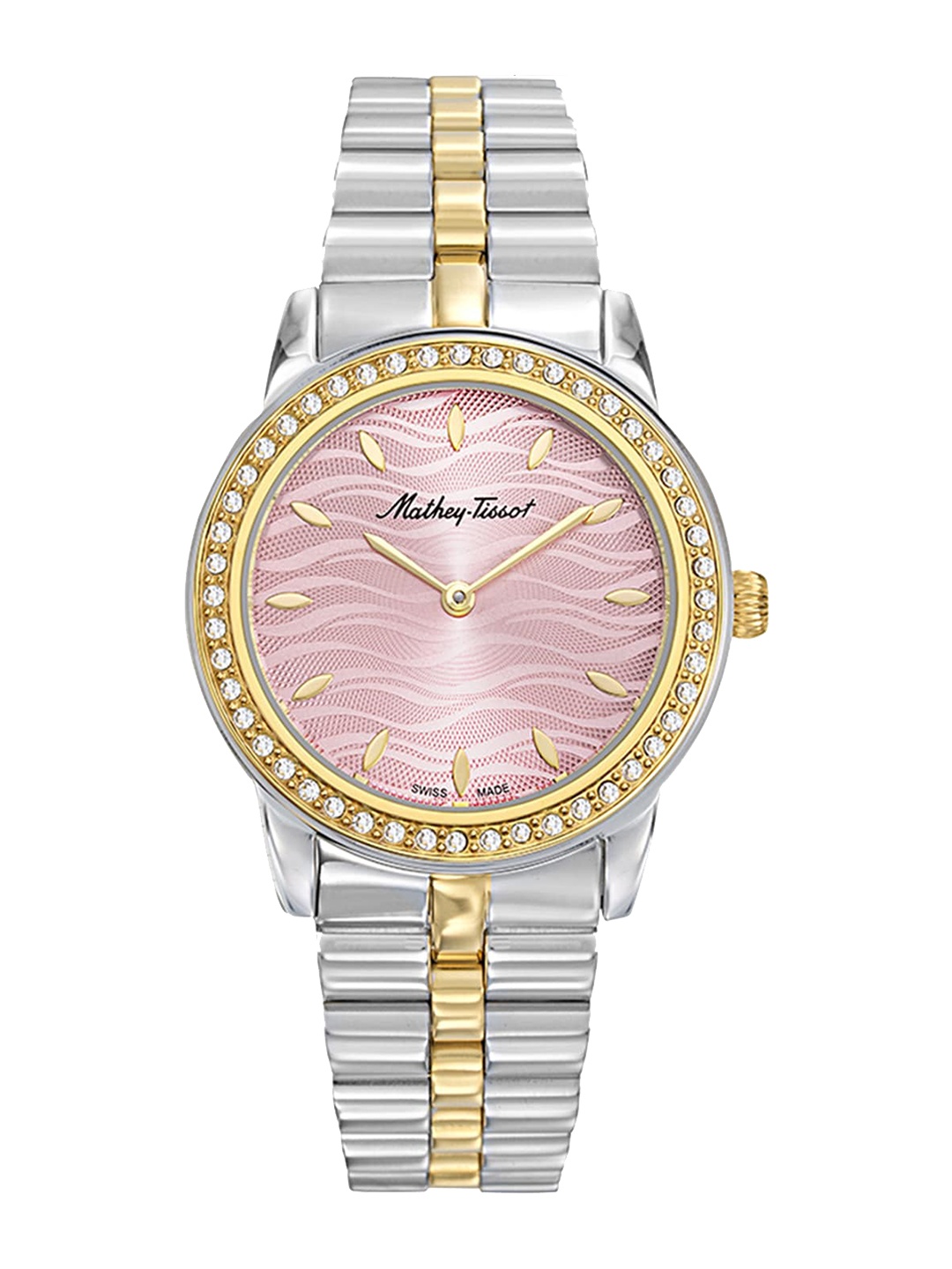 Mathey-Tissot Women Embellished Dial & Stainless Steel Analogue Watch D10860BQYPK, Pink
Mathey-Tissot Women Embellished Dial & Stainless Steel Analogue Watch D10860BQYPK, Pink