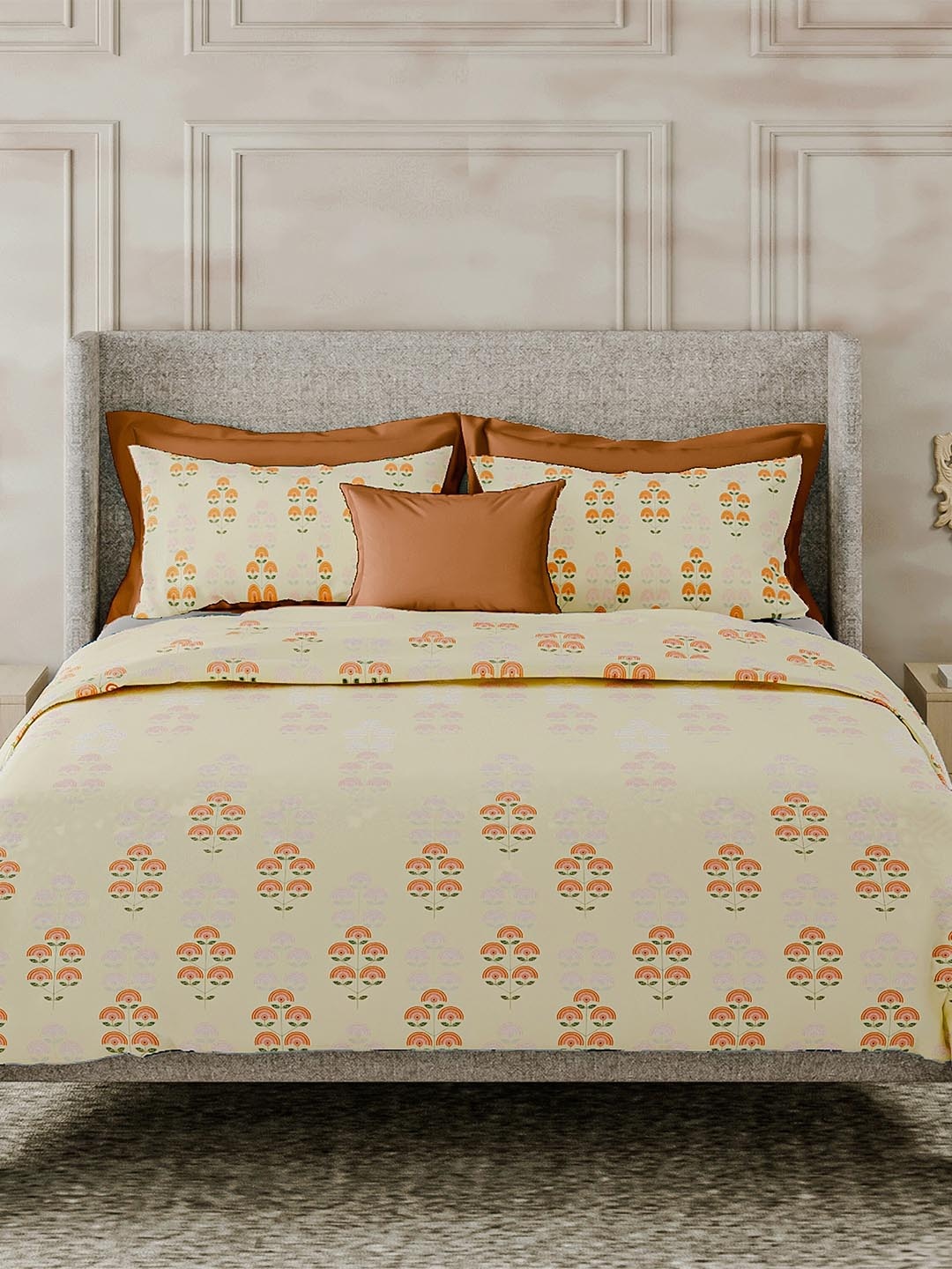 LABHAM Beige & Brown Ethnic Motifs Cotton 180 TC King Bedsheet with 2 Pillow Covers
LABHAM Beige & Brown Ethnic Motifs Cotton 180 TC King Bedsheet with 2 Pillow Covers