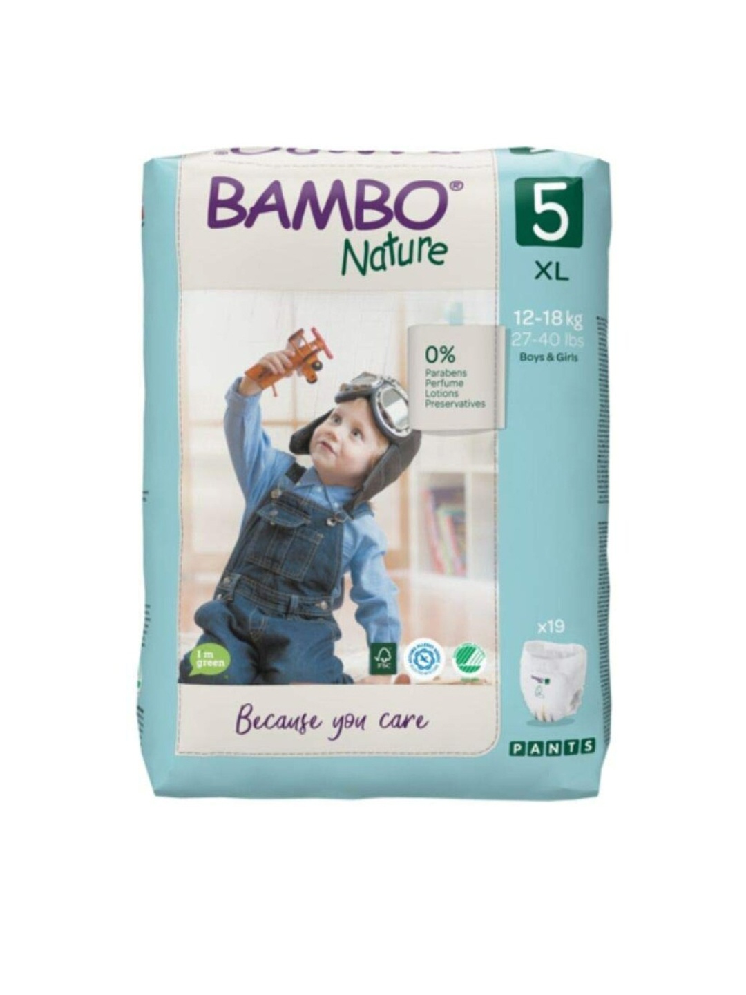 Bambo Nature Eco-friendly Pant Style Diapers with Wetness Indicator - 95 Pieces - XL, White
Bambo Nature Eco-friendly Pant Style Diapers with Wetness Indicator - 95 Pieces - XL, White