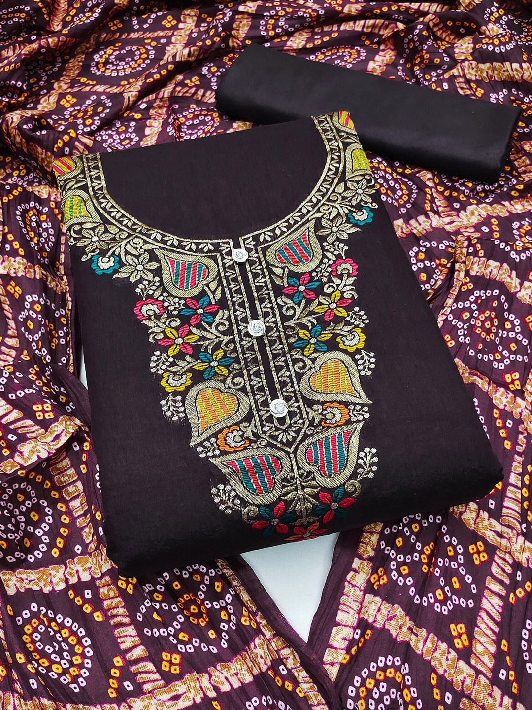 SHADOW & SAINING Ethnic Motifs Woven Design Jacquard Unstitched Dress Material, Purple
SHADOW & SAINING Ethnic Motifs Woven Design Jacquard Unstitched Dress Material, Purple