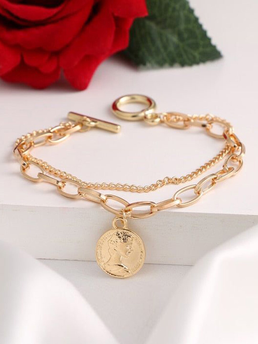 FIMBUL Gold-Plated Charm Bracelet