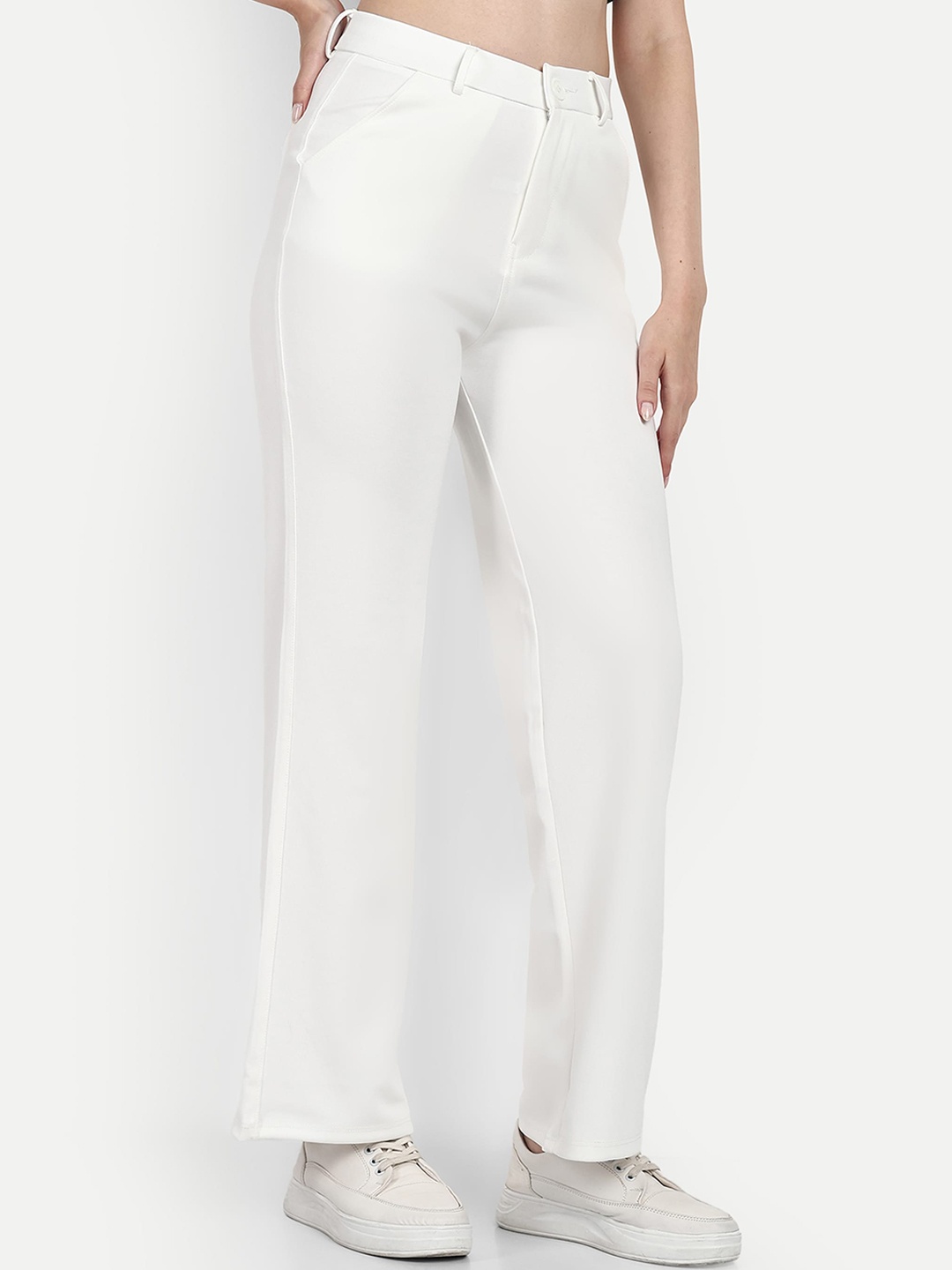 Next One Women Smart Loose Fit High-Rise Easy Wash Stretchable Parallel Trousers, White
Next One Women Smart Loose Fit High-Rise Easy Wash Stretchable Parallel Trousers, White