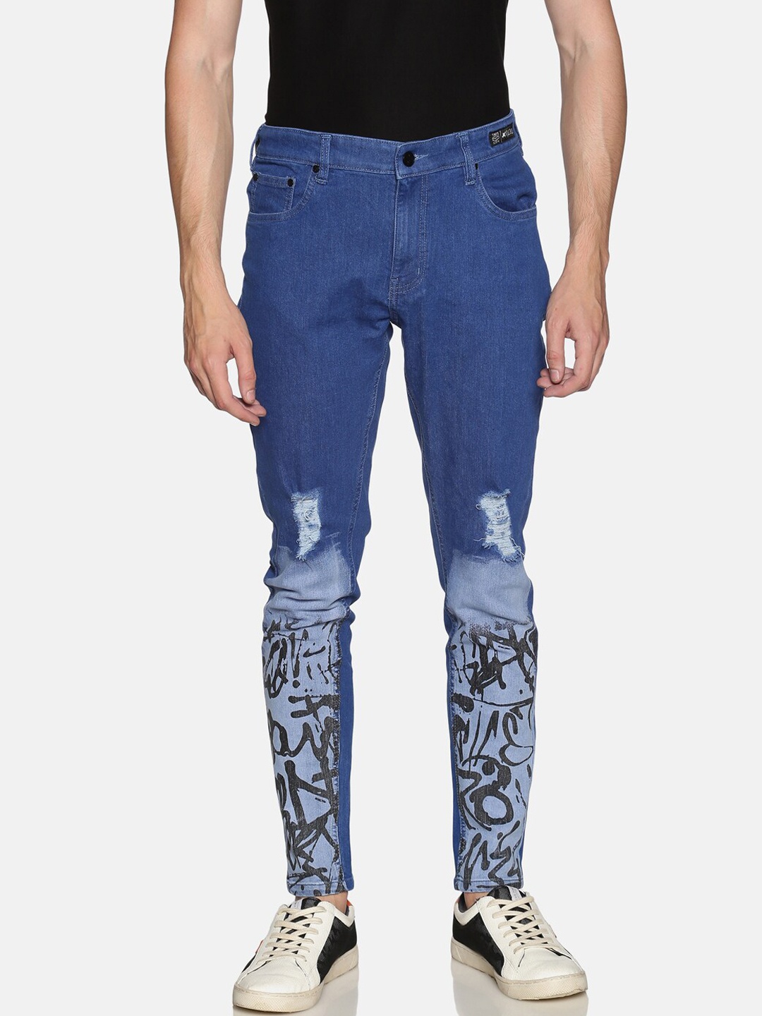 KULTPRIT Men Skin Tight Skinny Fit Mildly Distressed Printed Acid Wash Stretchable Jeans, Blue
KULTPRIT Men Skin Tight Skinny Fit Mildly Distressed Printed Acid Wash Stretchable Jeans, Blue