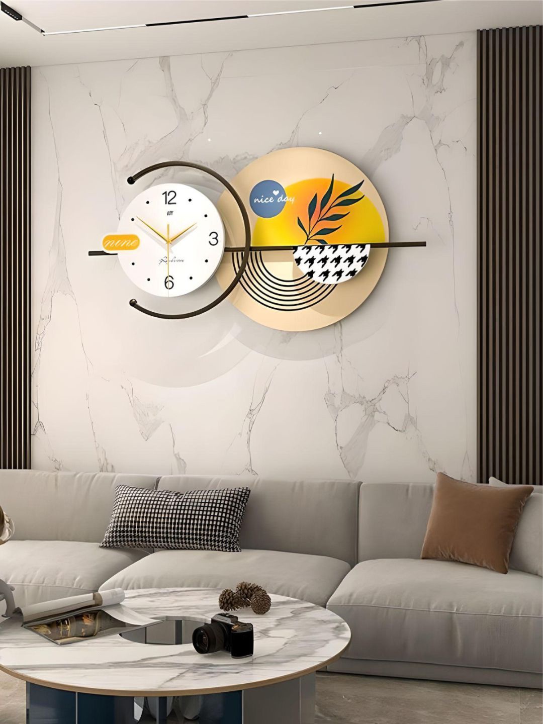 The Art House White & Yellow Printed Abstract Shaped Analogue Contemporary Wall Clock
The Art House White & Yellow Printed Abstract Shaped Analogue Contemporary Wall Clock