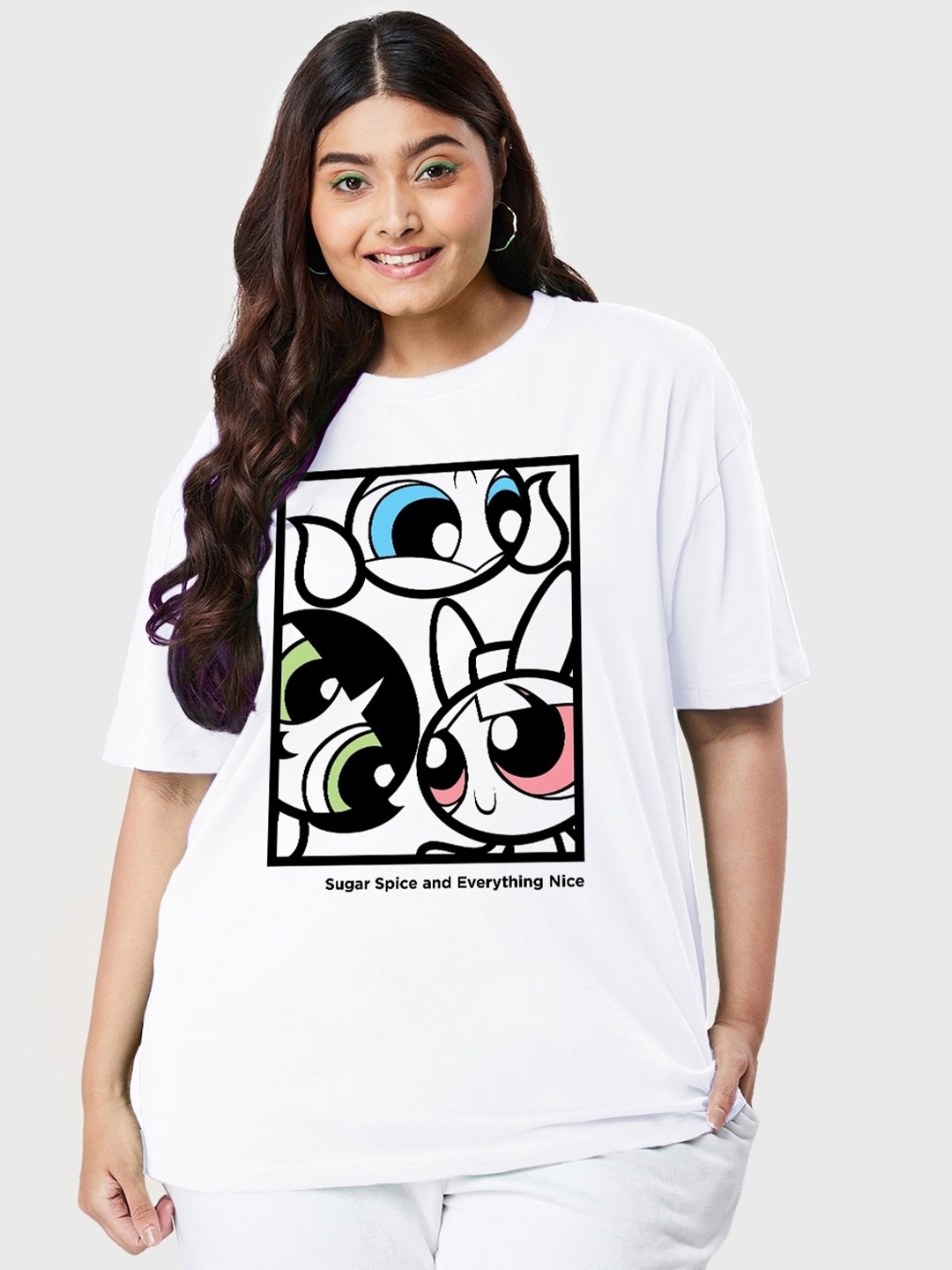 Bewakoof Women Official Cartoon Network Powerpuff Girls Print Plus Size T-shirt, White
Bewakoof Women Official Cartoon Network Powerpuff Girls Print Plus Size T-shirt, White