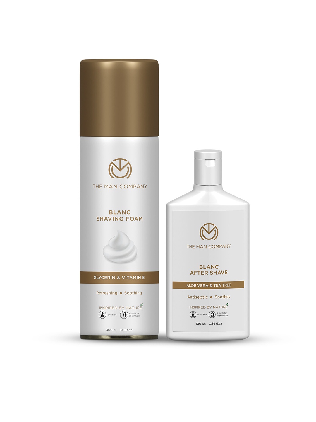 THE MAN COMPANY Set of Blanc Shaving Foam - 400g & Blanc After Shave Lotion - 100ml, White
THE MAN COMPANY Set of Blanc Shaving Foam - 400g & Blanc After Shave Lotion - 100ml, White