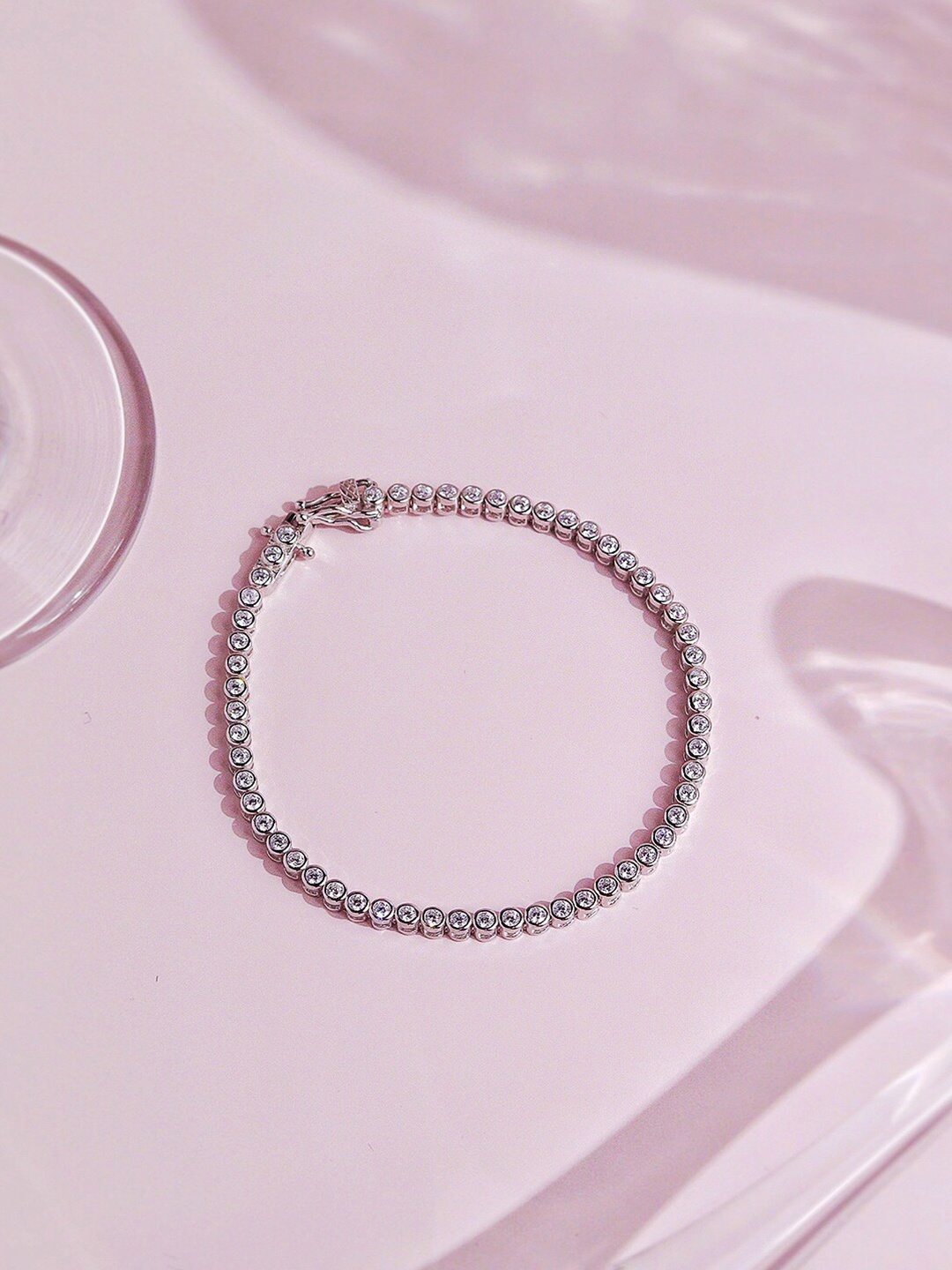 CURIO COTTAGE Sterling Silver Rhodium-Plated Cubic Zirconia Studded Wraparound Bracelet
CURIO COTTAGE Sterling Silver Rhodium-Plated Cubic Zirconia Studded Wraparound Bracelet