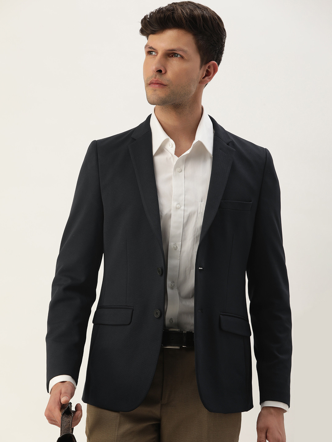 Peter England Elite Self Design Slim Fit Single-Breasted Formal Blazers, Navy blue
Peter England Elite Self Design Slim Fit Single-Breasted Formal Blazers, Navy blue