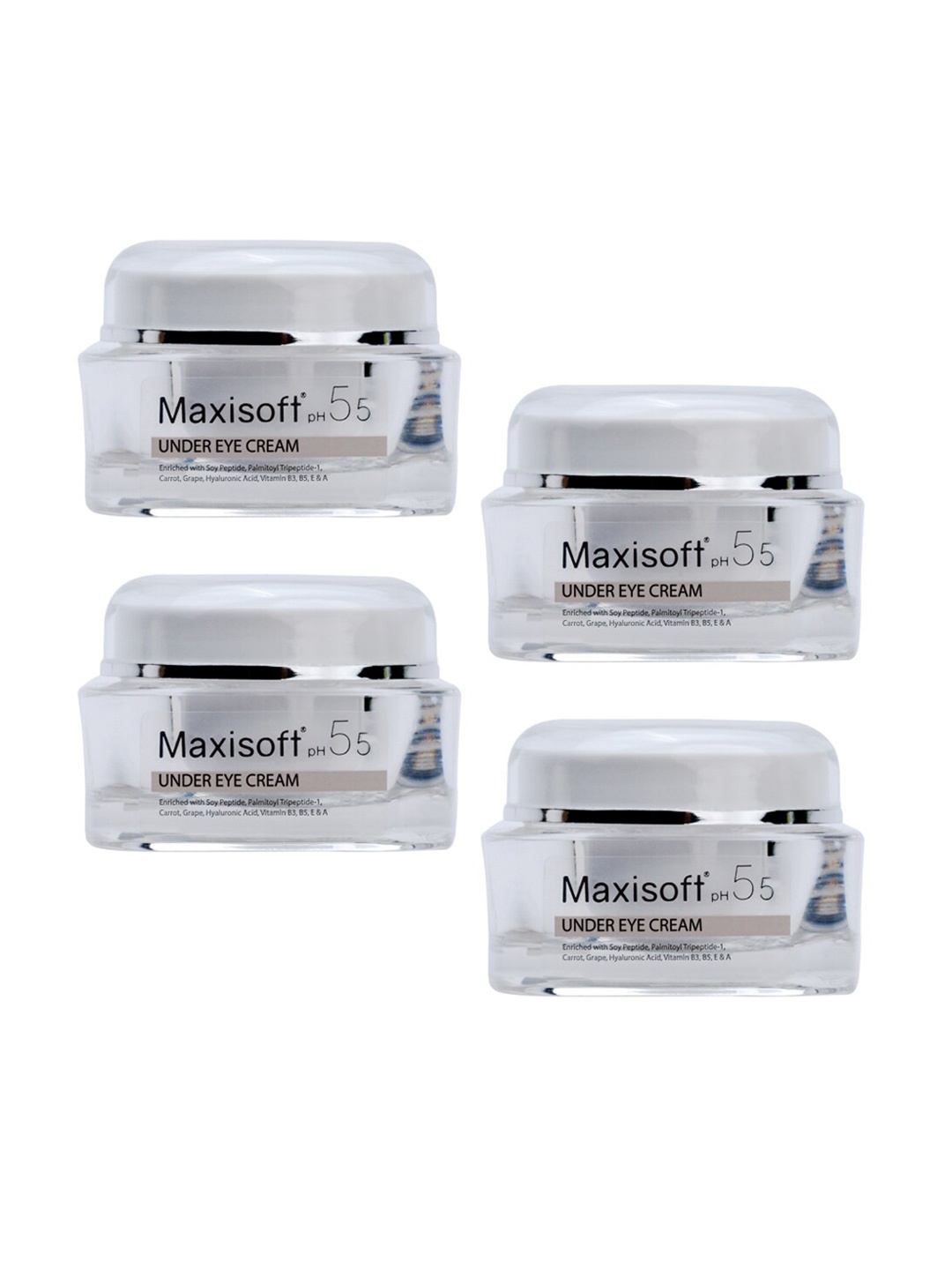 Maxisoft Set Of 4 Under Eye Cream with Soy Peptide & Hyaluronic Acid - 30g each, White
Maxisoft Set Of 4 Under Eye Cream with Soy Peptide & Hyaluronic Acid - 30g each, White