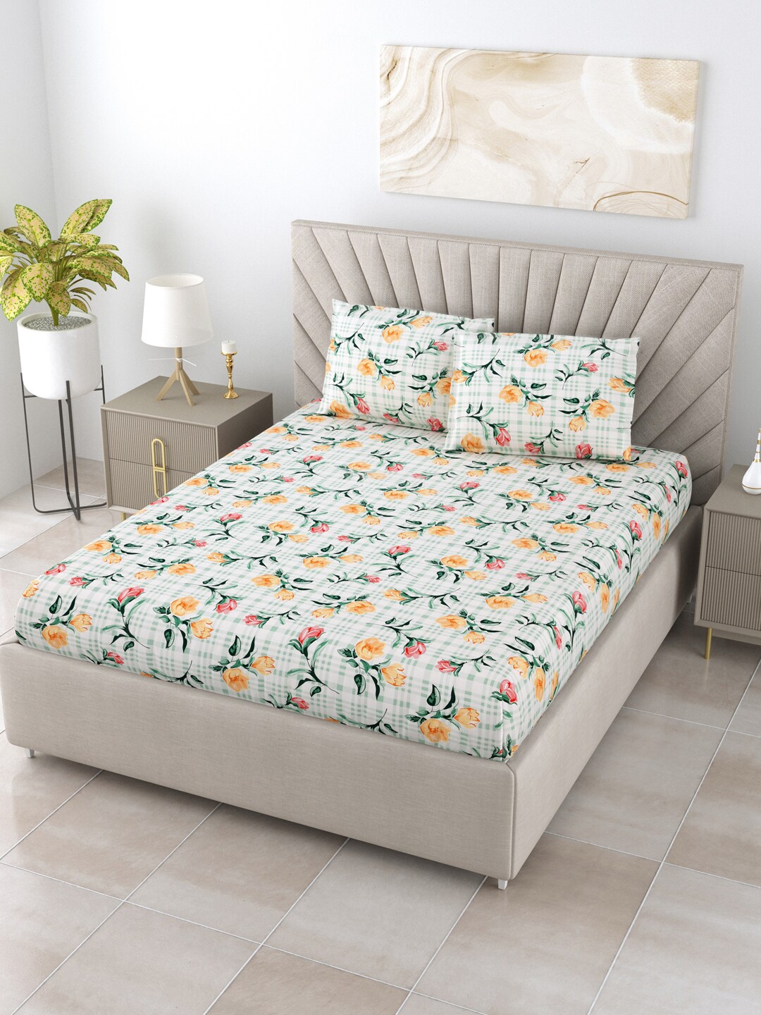 BOMBAY DYEING Cardinal Green Printed Cotton 120 TC Queen Bedsheet with 2 Pillow Covers
BOMBAY DYEING Cardinal Green Printed Cotton 120 TC Queen Bedsheet with 2 Pillow Covers