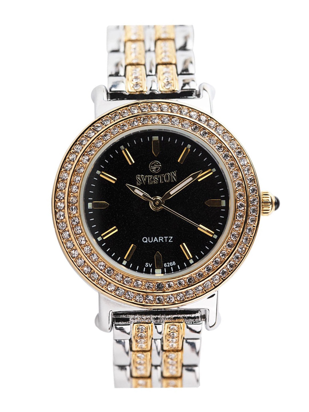 SVESTON Women Embellished Dial & Stainless Steel Straps Analogue Watch SV-6268LBS2, Black
SVESTON Women Embellished Dial & Stainless Steel Straps Analogue Watch SV-6268LBS2, Black
