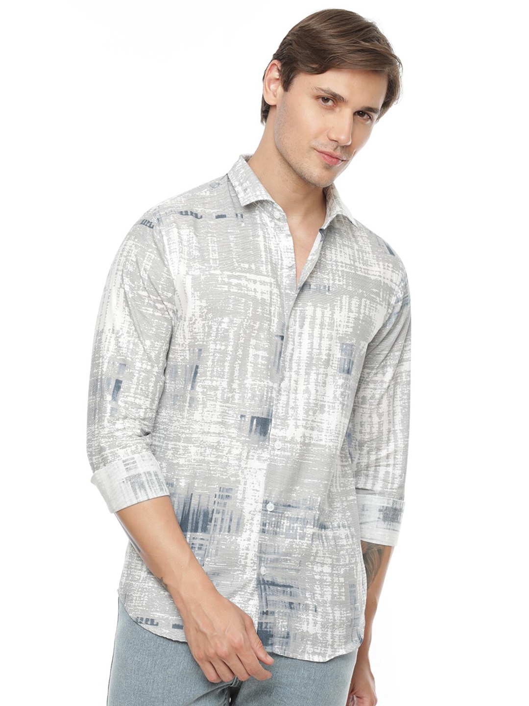 FLY 69 Abstract Printed Spread Collar Premium Slim Fit Pure Cotton Casual Shirt, Blue
FLY 69 Abstract Printed Spread Collar Premium Slim Fit Pure Cotton Casual Shirt, Blue
