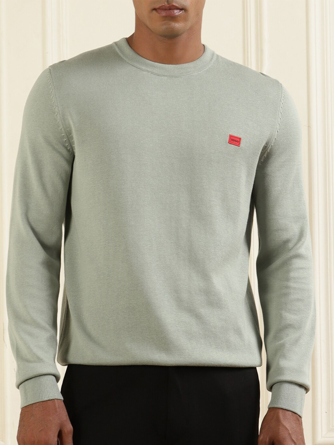 HUGO Round Neck Pure Cotton Pullover Sweaters, Green
HUGO Round Neck Pure Cotton Pullover Sweaters, Green