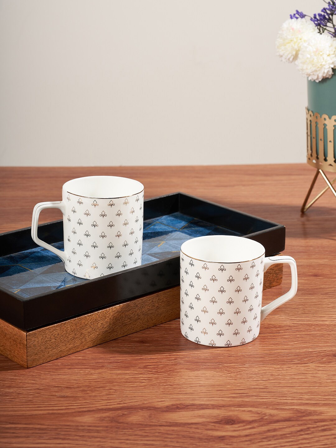 Living scapes by Pantaloons 2 Pcs White & Golden Printed Bone China Matte Cups-200 ML Each
Living scapes by Pantaloons 2 Pcs White & Golden Printed Bone China Matte Cups-200 ML Each