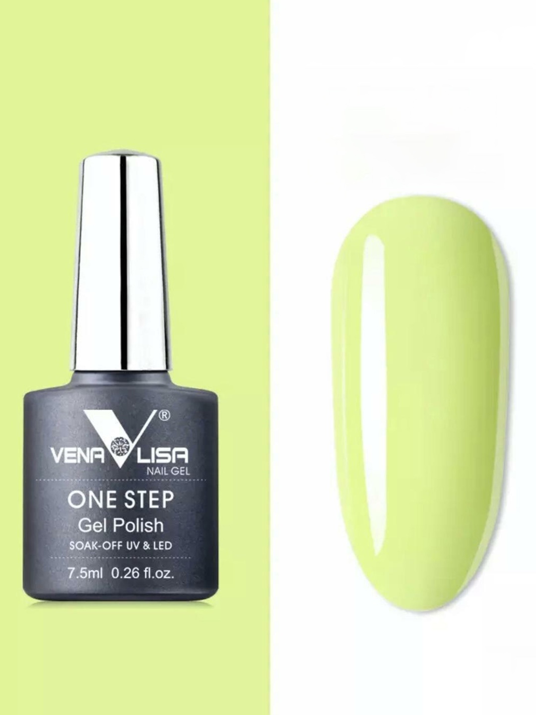 VENALISA One Step High-Gloss Soak-Off UV & LED Gel Nail Polish 7.5ml - Shade 961, Green
VENALISA One Step High-Gloss Soak-Off UV & LED Gel Nail Polish 7.5ml - Shade 961, Green
