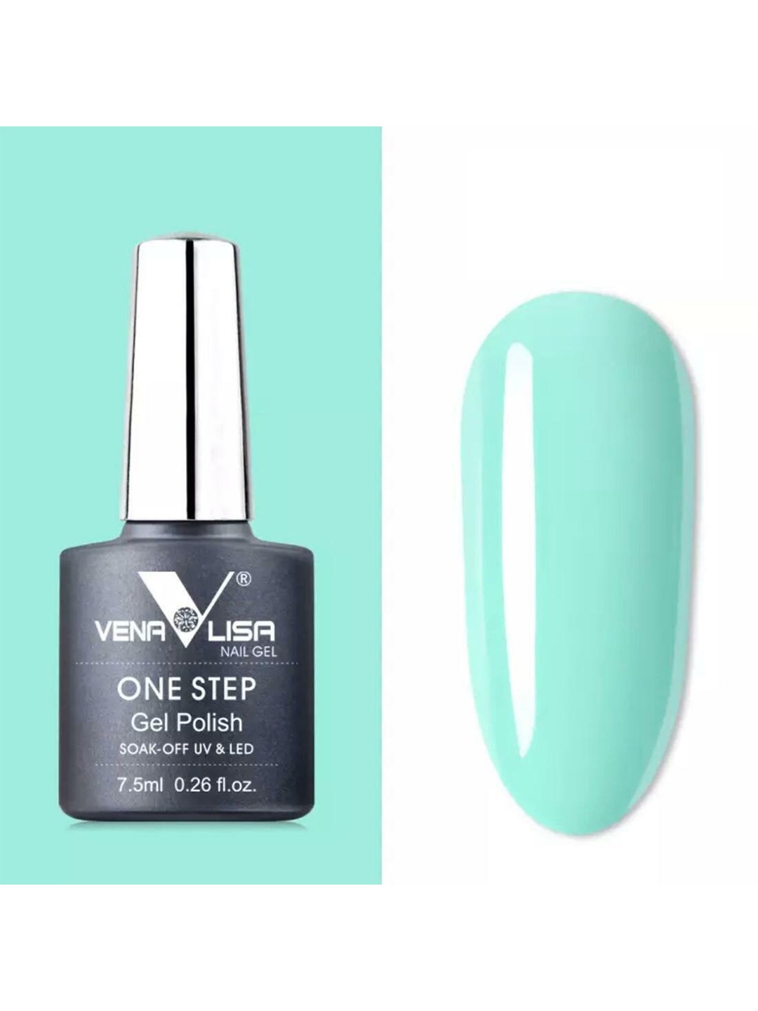 VENALISA One Step High-Gloss Soak-Off UV & LED Gel Nail Polish 7.5ml - Shade 963, Blue
VENALISA One Step High-Gloss Soak-Off UV & LED Gel Nail Polish 7.5ml - Shade 963, Blue