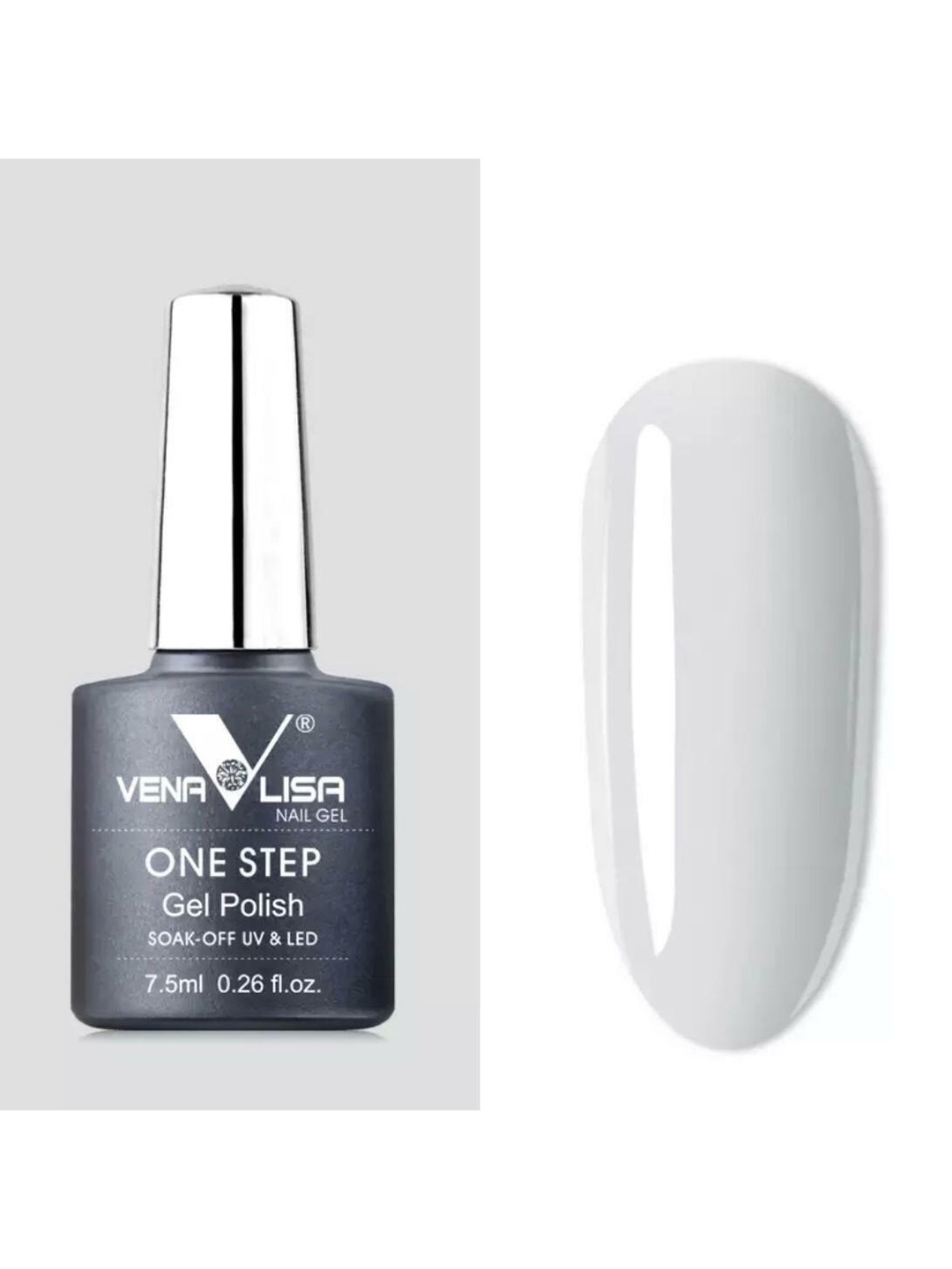 VENALISA One Step High-Gloss Soak-Off UV & LED Gel Nail Polish 7.5ml - Shade 986, Grey
VENALISA One Step High-Gloss Soak-Off UV & LED Gel Nail Polish 7.5ml - Shade 986, Grey