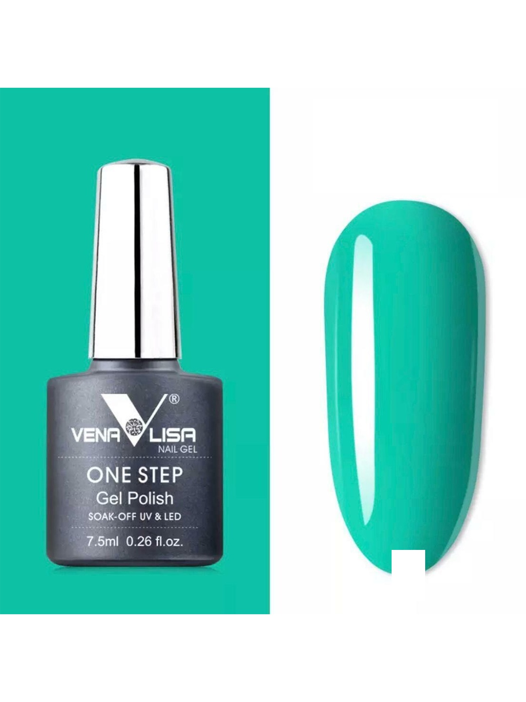 VENALISA One Step High-Gloss Soak-Off UV & LED Gel Nail Polish 7.5ml - Shade 965, Green
VENALISA One Step High-Gloss Soak-Off UV & LED Gel Nail Polish 7.5ml - Shade 965, Green