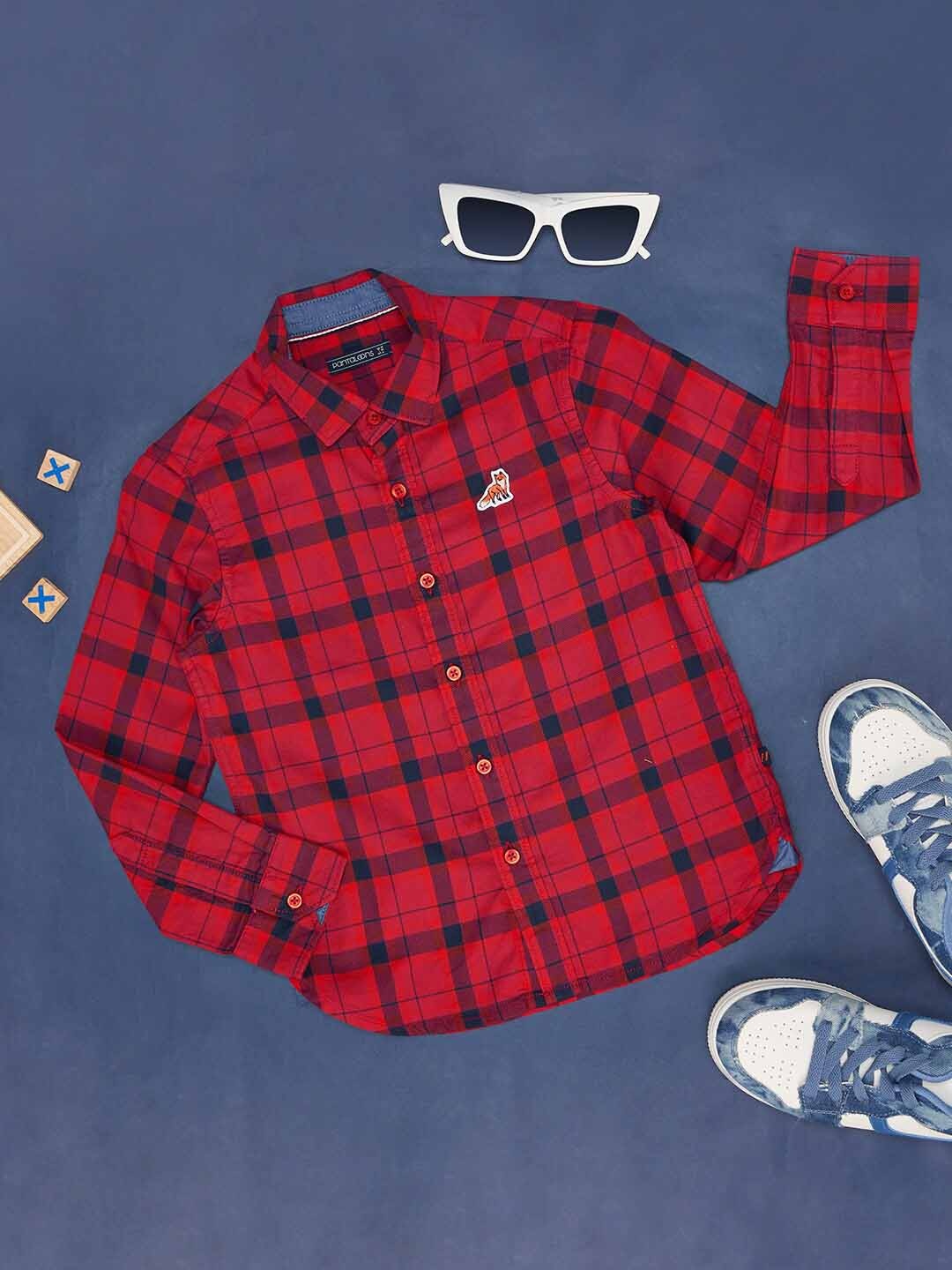 Pantaloons Junior Boys Tartan Checked Spread Collar Long Sleeve Cotton Casual Shirt, Red
Pantaloons Junior Boys Tartan Checked Spread Collar Long Sleeve Cotton Casual Shirt, Red