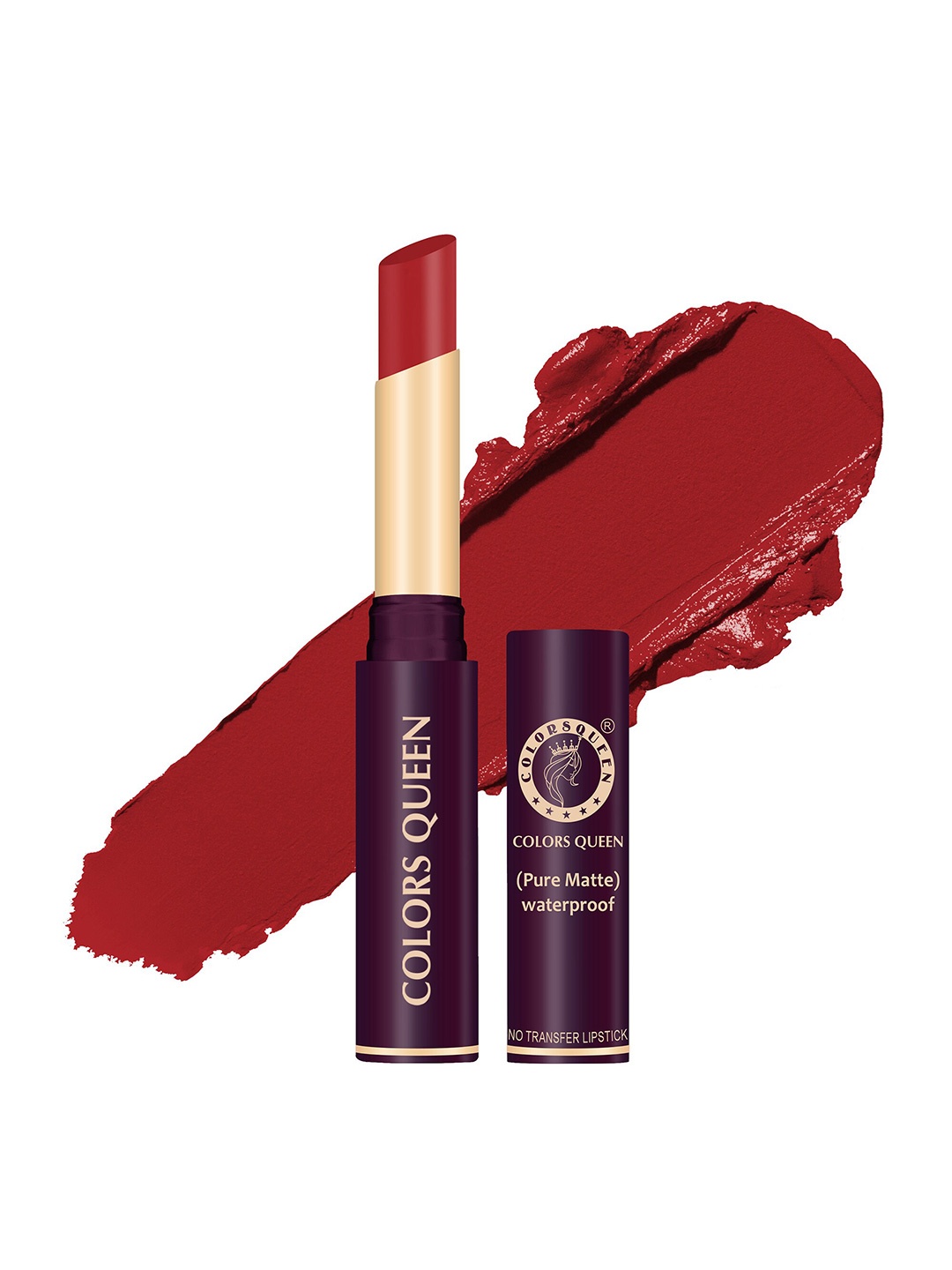 Colors Queen Pure Matte Waterproof Non Transfer Lipstick - Russian Red 01