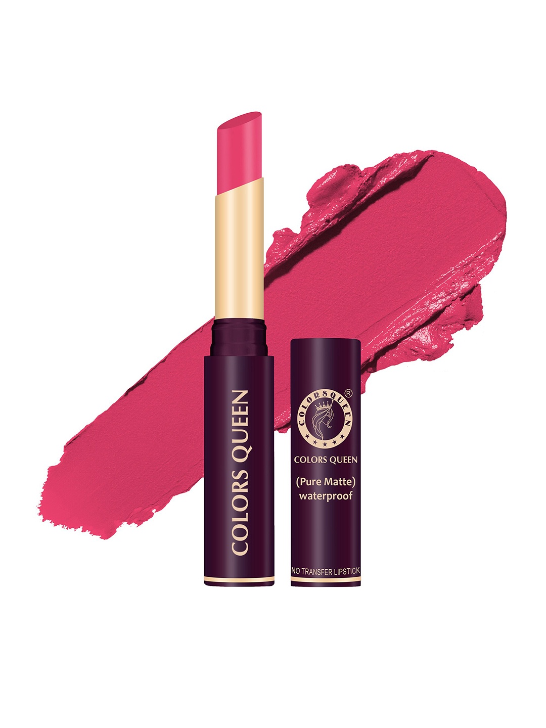 Colors Queen Pure Matte Waterproof Non Transfer Lipstick - Honey Peach 03, Pink