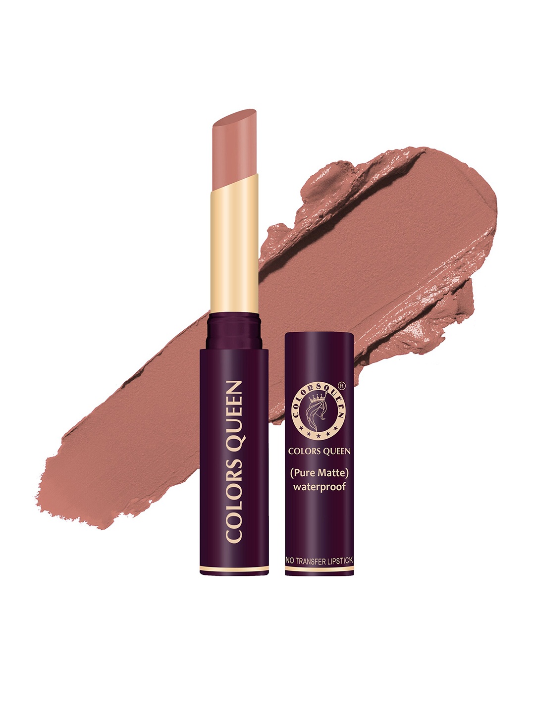 Colors Queen Pure Matte Waterproof Non Transfer Lipstick - Nude 28
