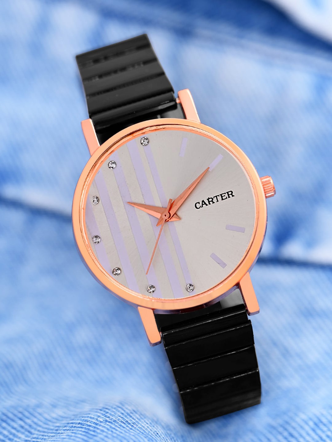 Sandy D Carter Women Embellished Water Resistant Analogue Watch Sandy D Carter-59-RG-CM, Rose gold
Sandy D Carter Women Embellished Water Resistant Analogue Watch Sandy D Carter-59-RG-CM, Rose gold