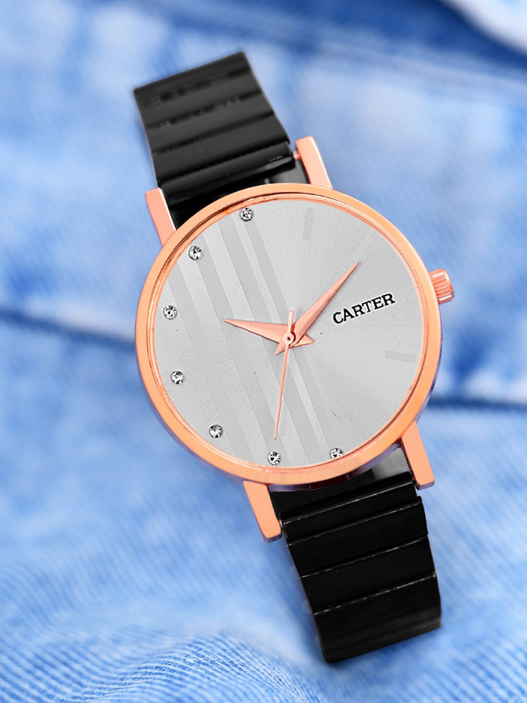 Sandy D Carter Women Embellished Dial & Analogue Watch Sandy D Carter-59-RG-WH, Silver
Sandy D Carter Women Embellished Dial & Analogue Watch Sandy D Carter-59-RG-WH, Silver