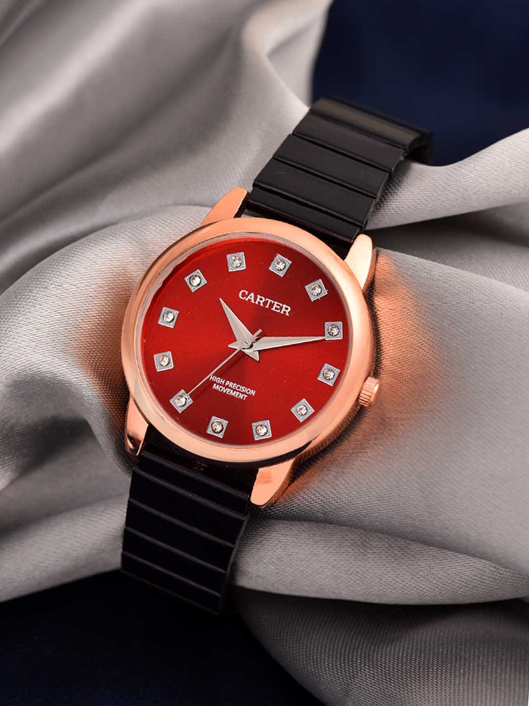 Sandy D Carter Women Dial & Bracelet Style Straps Analogue Watch Sandy D Carter-60-RG-RD, Red
Sandy D Carter Women Dial & Bracelet Style Straps Analogue Watch Sandy D Carter-60-RG-RD, Red