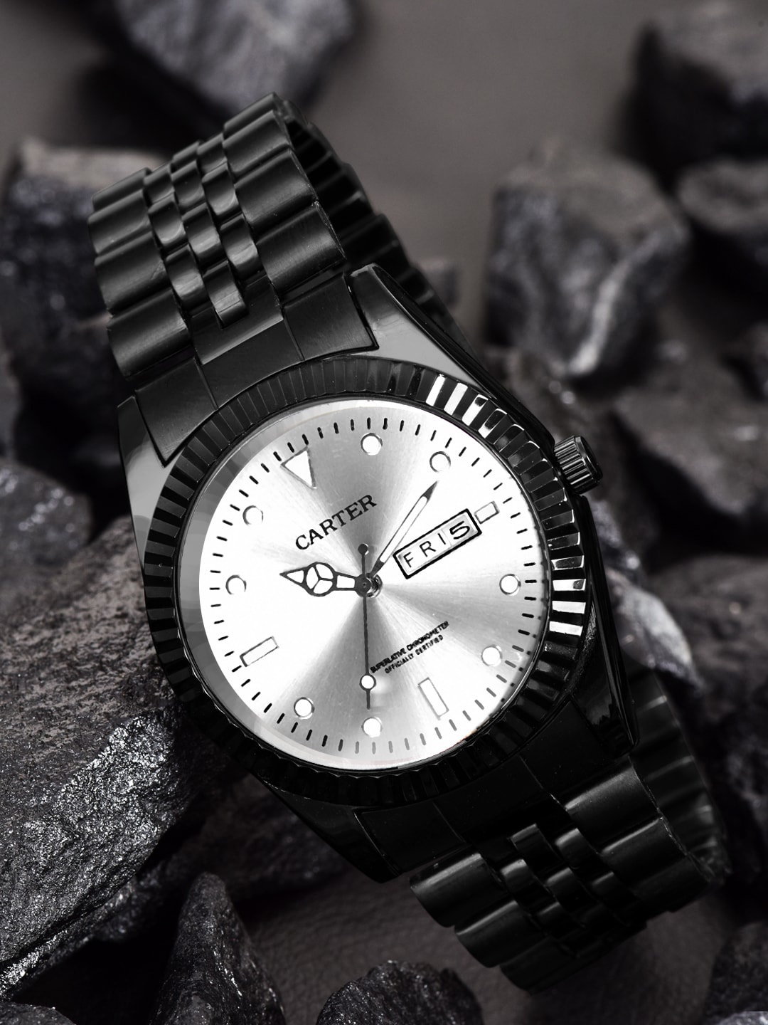 Sandy D Carter Men Brass Dial Bracelet Style Straps Analogue Watch Sandy D Carter-47-BK-WH, Black
Sandy D Carter Men Brass Dial Bracelet Style Straps Analogue Watch Sandy D Carter-47-BK-WH, Black