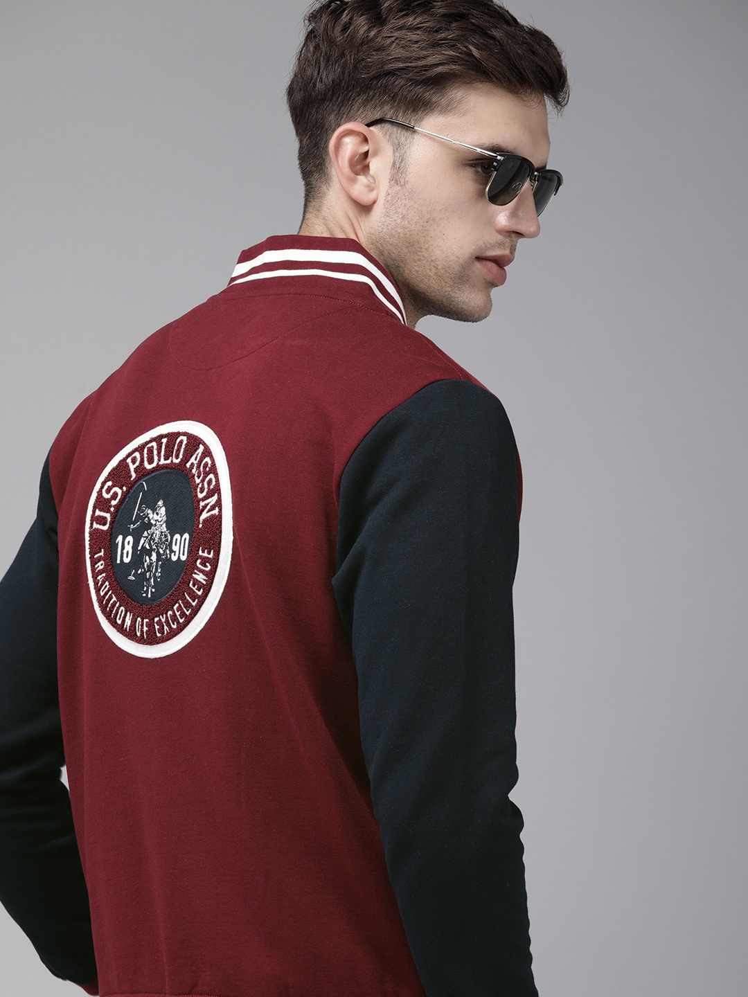 U.S. Polo Assn. Brand Logo Embroidered Pure Cotton Stand-Collar Front-Open Sweatshirt, Maroon
U.S. Polo Assn. Brand Logo Embroidered Pure Cotton Stand-Collar Front-Open Sweatshirt, Maroon