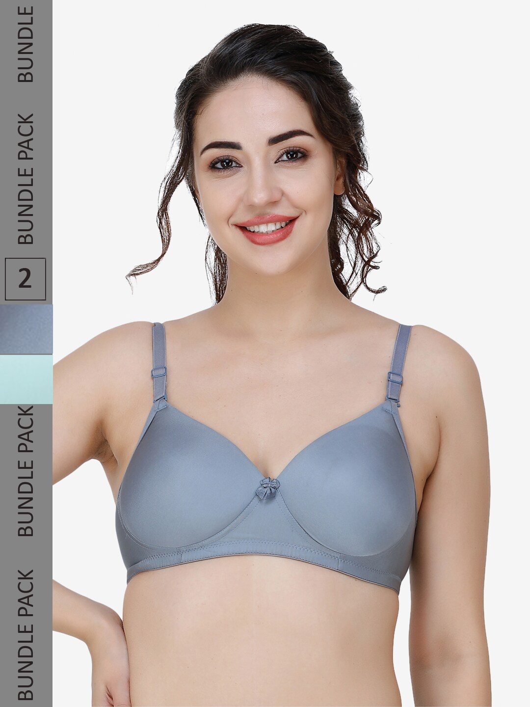 College Girl Pack Of 2 Full Coverage Lightly Padded T-shirt Bra with All Day Comfort, Grey
College Girl Pack Of 2 Full Coverage Lightly Padded T-shirt Bra with All Day Comfort, Grey