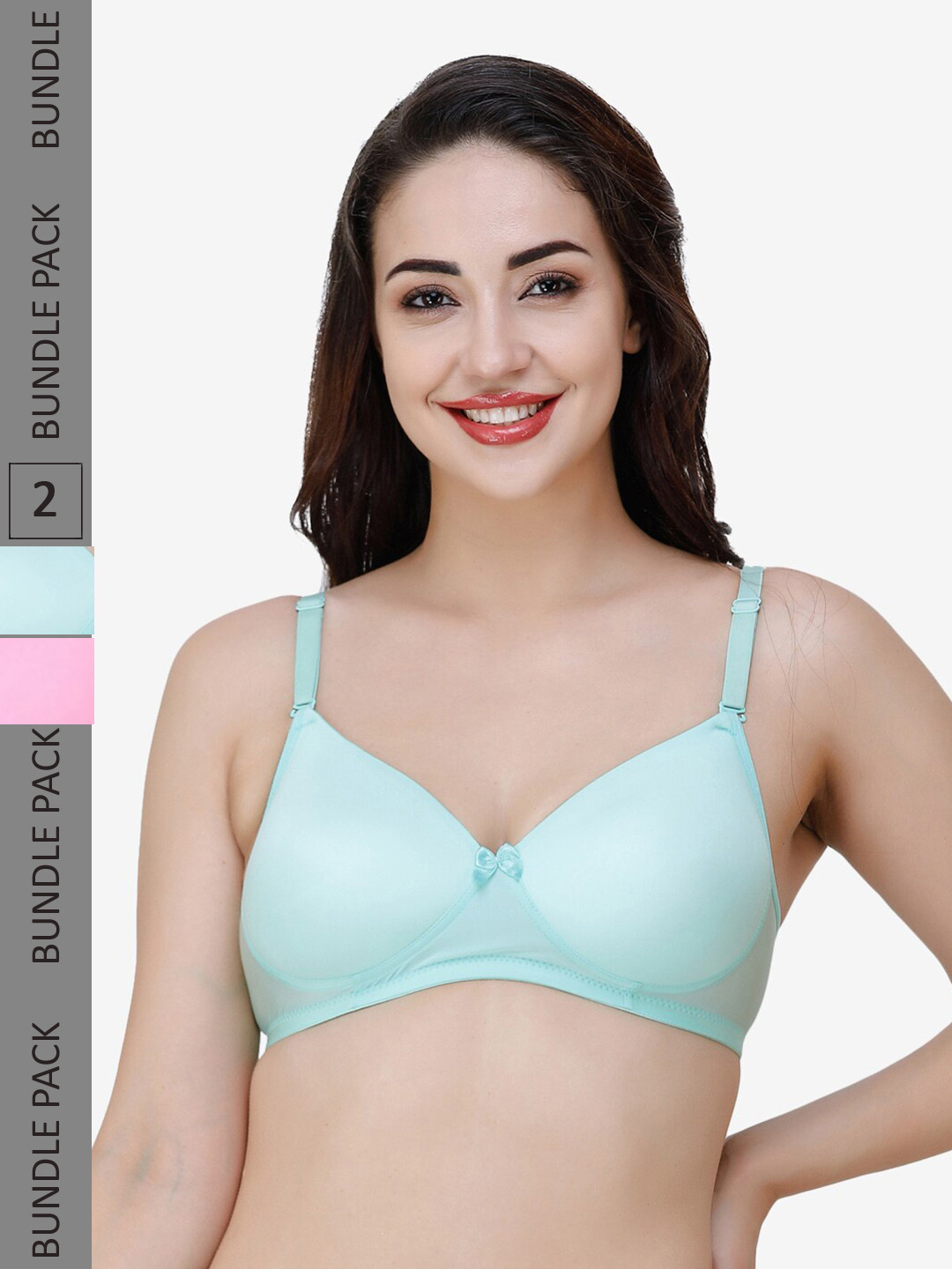 College Girl Pack Of 2 Full Coverage Lightly Padded T-shirt Bra with All Day Comfort, Sea green
College Girl Pack Of 2 Full Coverage Lightly Padded T-shirt Bra with All Day Comfort, Sea green