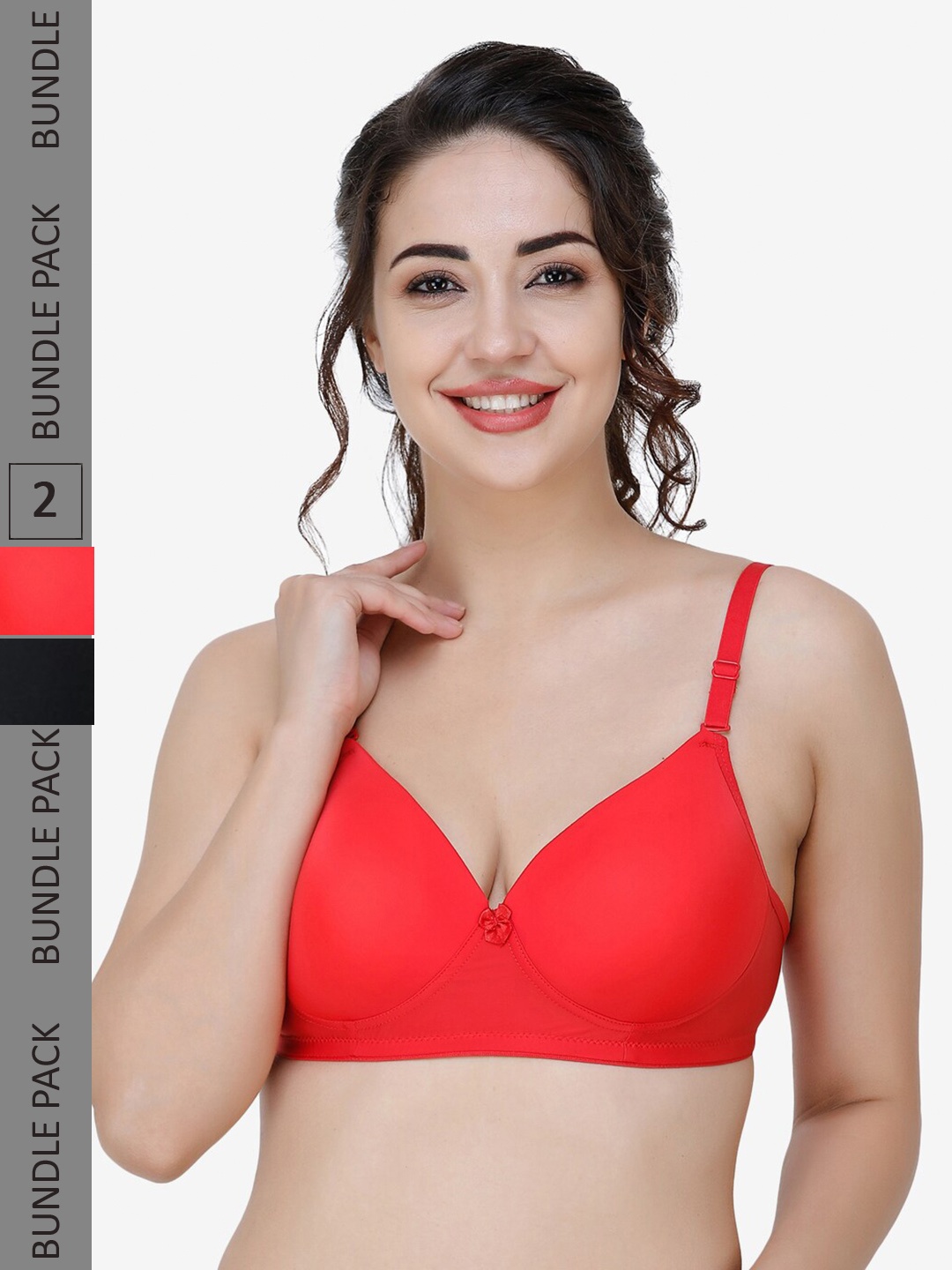 College Girl Pack Of 2 Non-Wired Lightly Padded Seamless T-Shirt Bra With All Day Comfort, Red
College Girl Pack Of 2 Non-Wired Lightly Padded Seamless T-Shirt Bra With All Day Comfort, Red