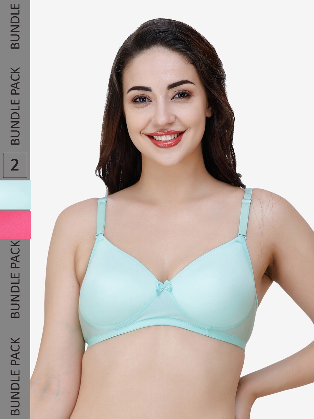 College Girl Pack Of 2 Non-Wired Lightly Padded Seamless T-Shirt Bra With All Day Comfort, Pink
College Girl Pack Of 2 Non-Wired Lightly Padded Seamless T-Shirt Bra With All Day Comfort, Pink