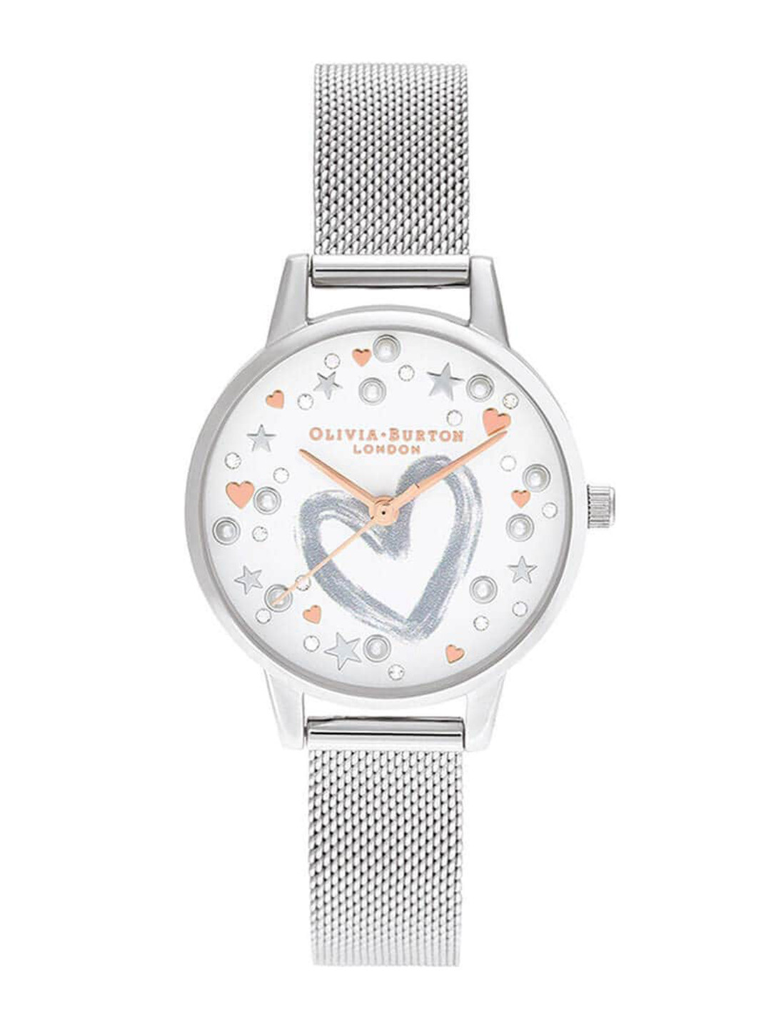 Olivia Burton Women Embellished Dial & Stainless Steel Straps Watch OB16LH12, White
Olivia Burton Women Embellished Dial & Stainless Steel Straps Watch OB16LH12, White