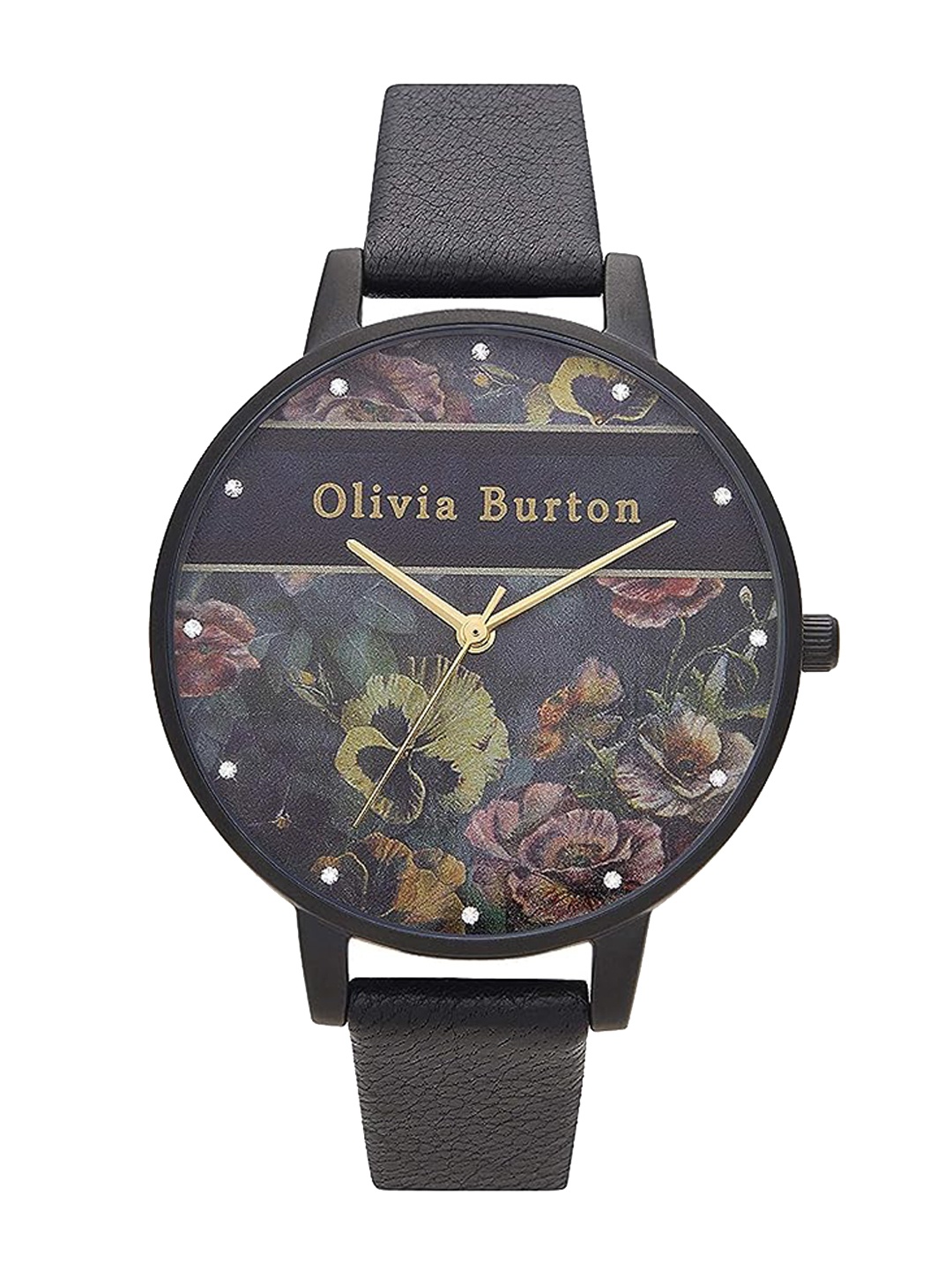 Olivia Burton Women Brass Embellished Dial & Black Leather Straps Analogue Watch OB16VS05
Olivia Burton Women Brass Embellished Dial & Black Leather Straps Analogue Watch OB16VS05