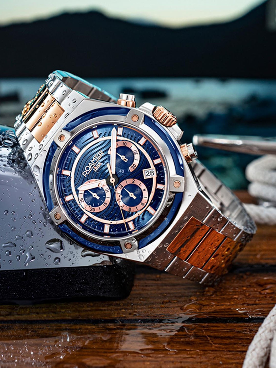 ROAMER Men Stainless Steel Bracelet Style Straps Analogue Watch 221837 49 45 20, Blue
ROAMER Men Stainless Steel Bracelet Style Straps Analogue Watch 221837 49 45 20, Blue
