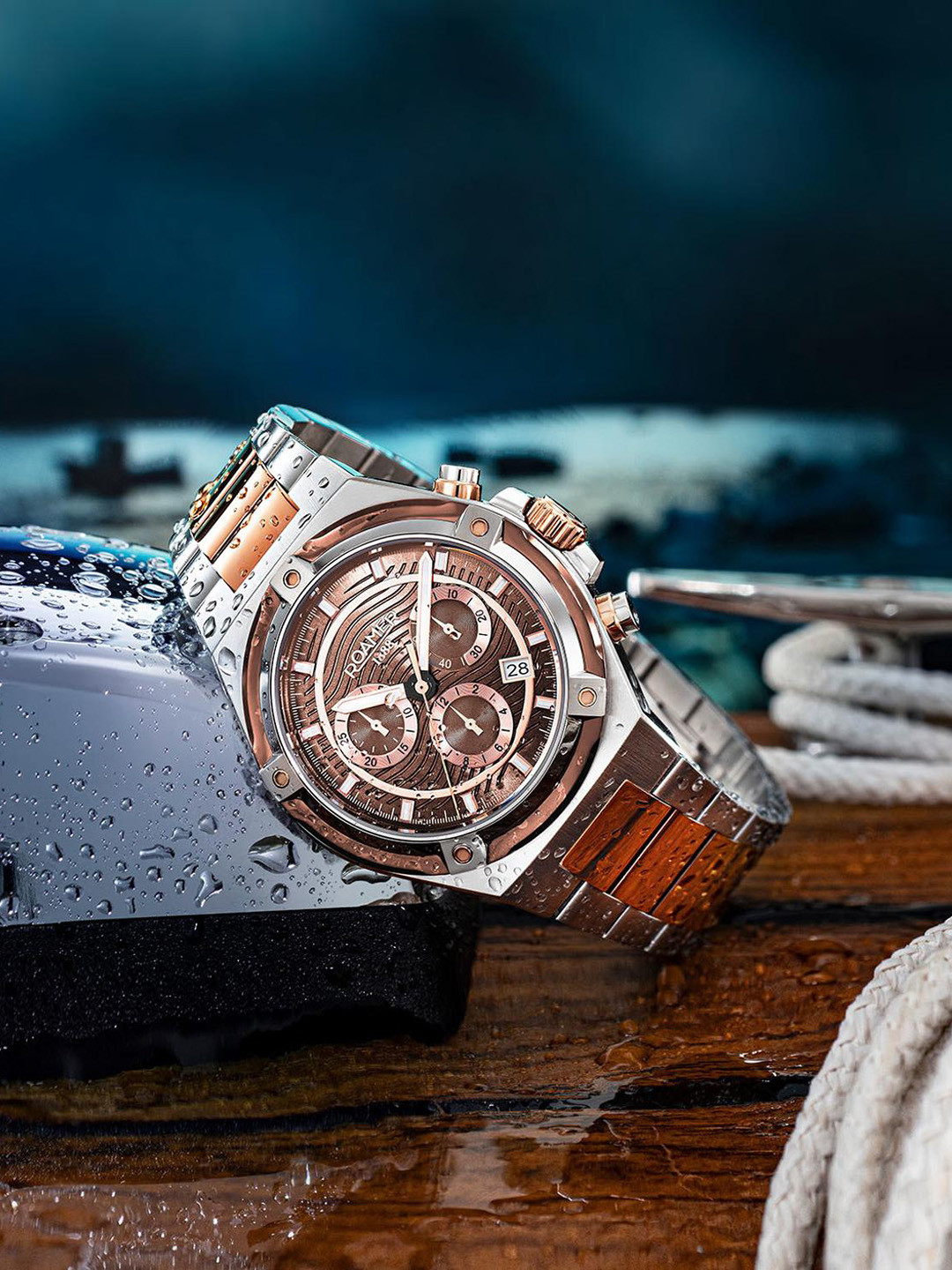 ROAMER Men Brown Embellished Dial & Silver Toned Stainless Steel Bracelet Style Straps Analogue Watch
ROAMER Men Brown Embellished Dial & Silver Toned Stainless Steel Bracelet Style Straps Analogue Watch